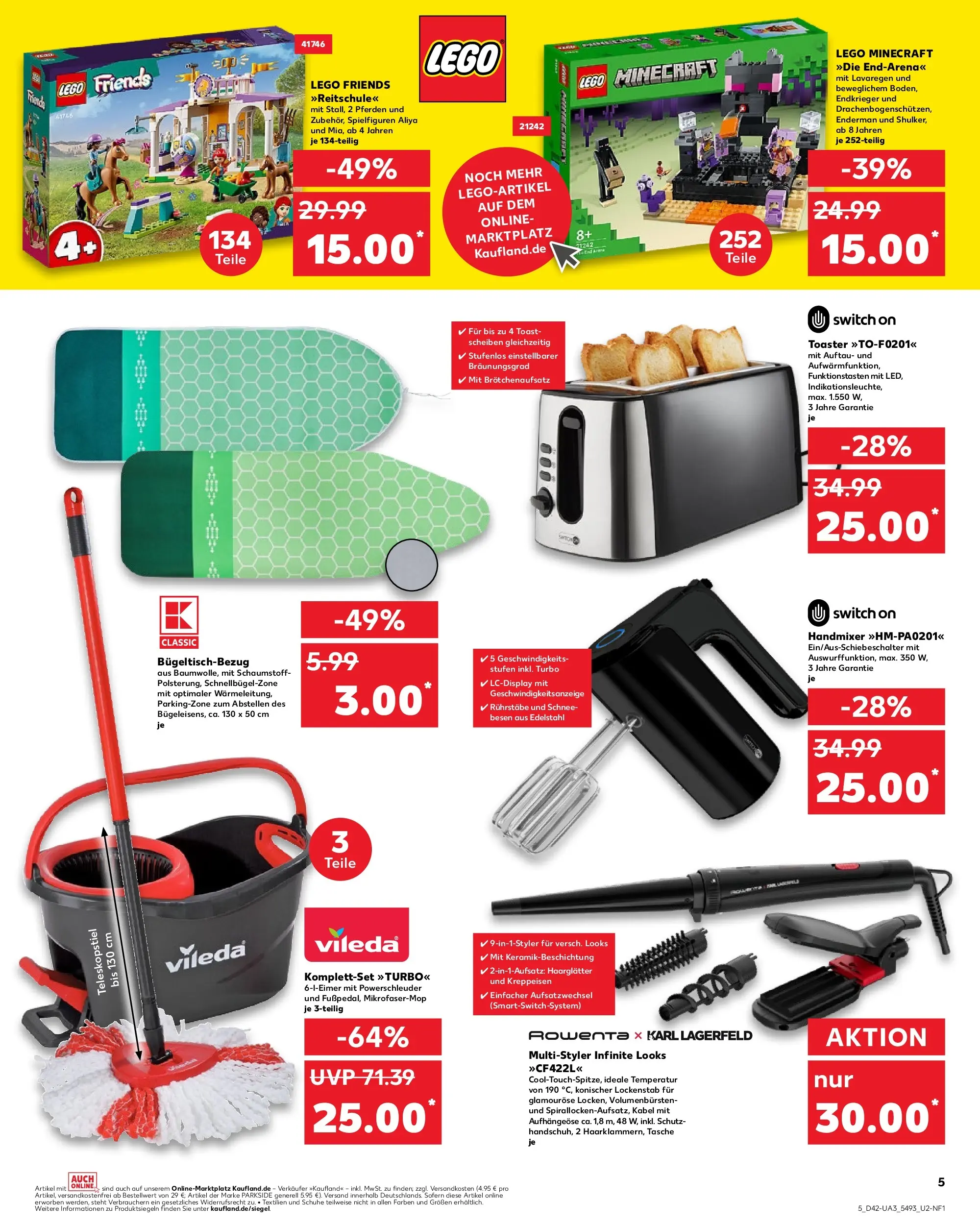 Prospekt Kaufland ab 15.10.2025 » Angebote Online zum Blättern | Seite: 5 | Produkte: Kabel, Haarglätter, Toast, Handmixer