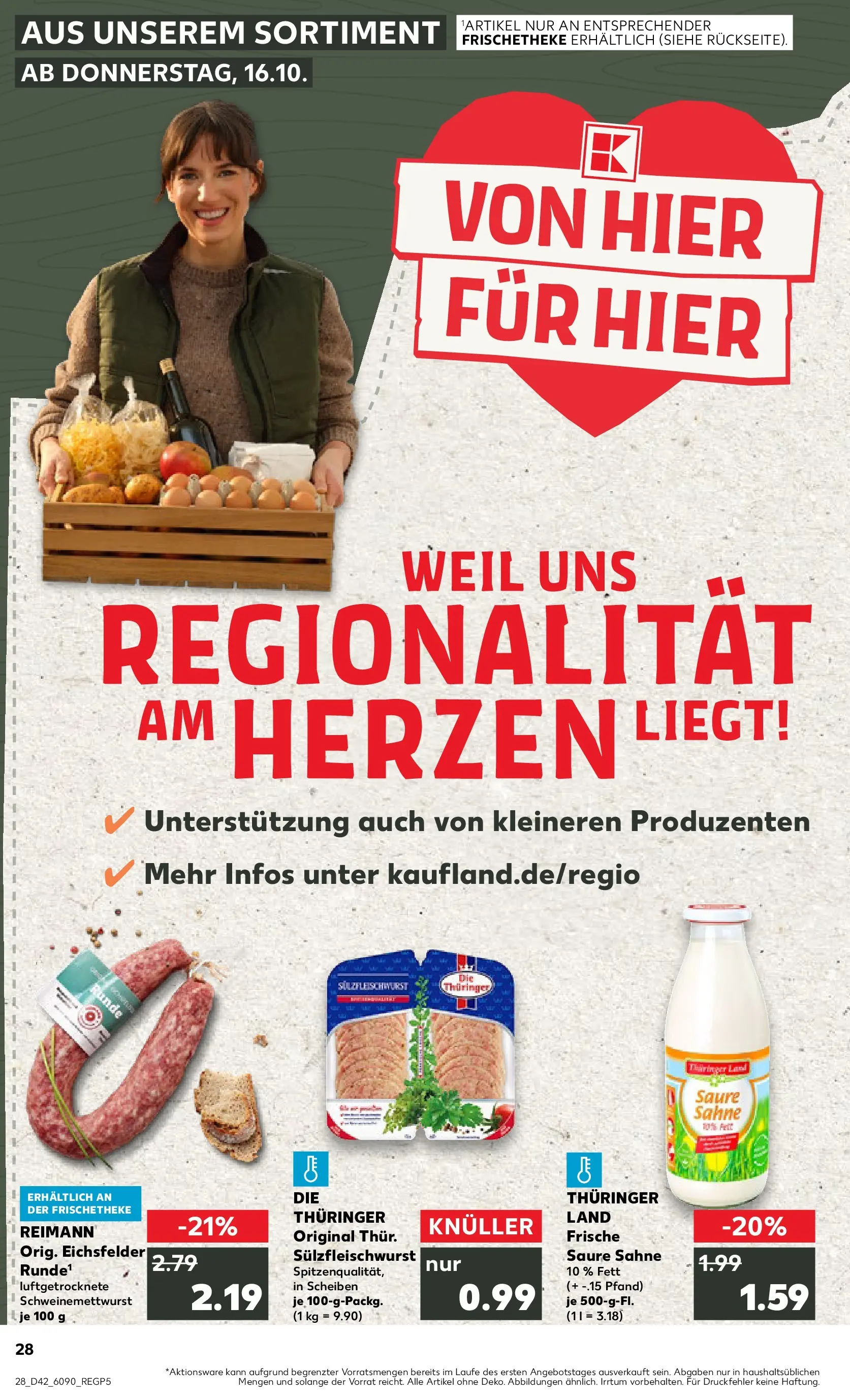 Prospekt Kaufland ab 15.10.2025 » Angebote und Werbung Online | Seite: 28 | Produkte: Sahne Prospekt Kaufland ab 15.10.2025 » Angebote Online zum Blättern | Seite: 28 | Produkte: Sahne