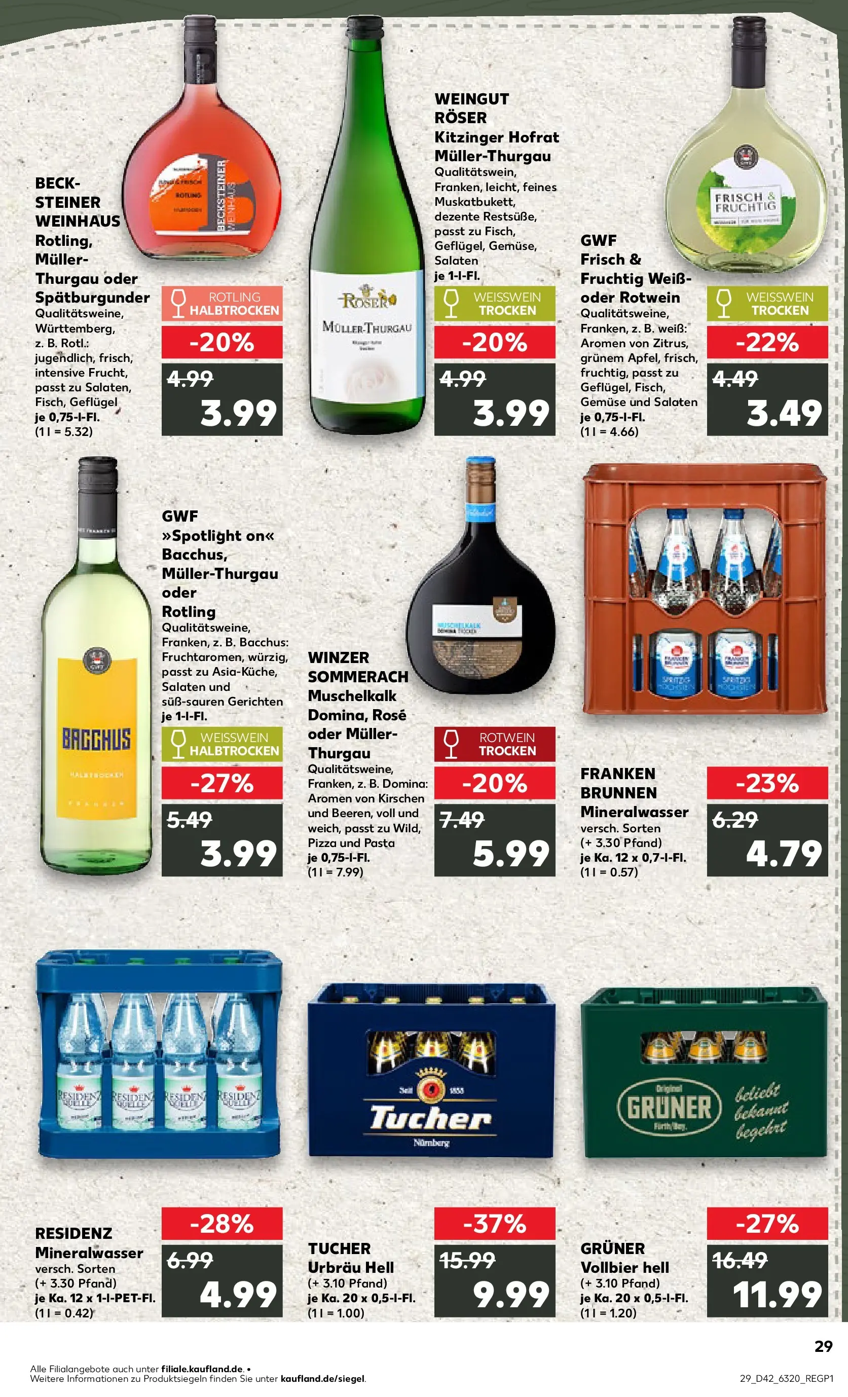Prospekt Kaufland ab 15.10.2025 » Angebote und Werbung Online | Seite: 29 | Produkte: Weißwein, Rotwein, Weißwein halbtrocken, Kirschen Prospekt Kaufland ab 15.10.2025 » Angebote Online zum Blättern | Seite: 29 | Produkte: Weißwein, Rotwein, Weißwein halbtrocken, Kirschen