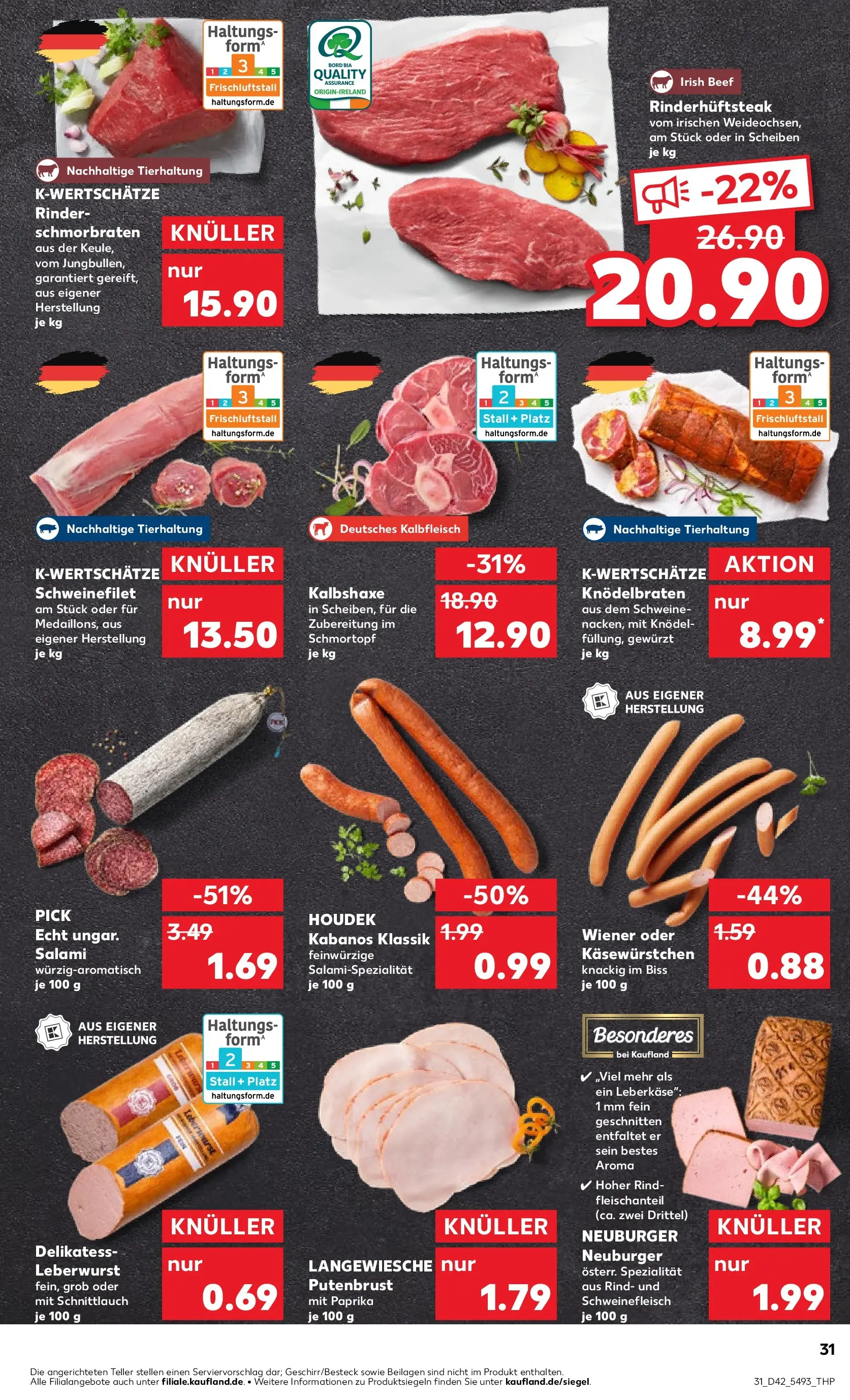 Prospekt Kaufland ab 15.10.2025 » Angebote Online zum Blättern | Seite: 39 | Produkte: Paprika, Salami, Steak, Leberkase