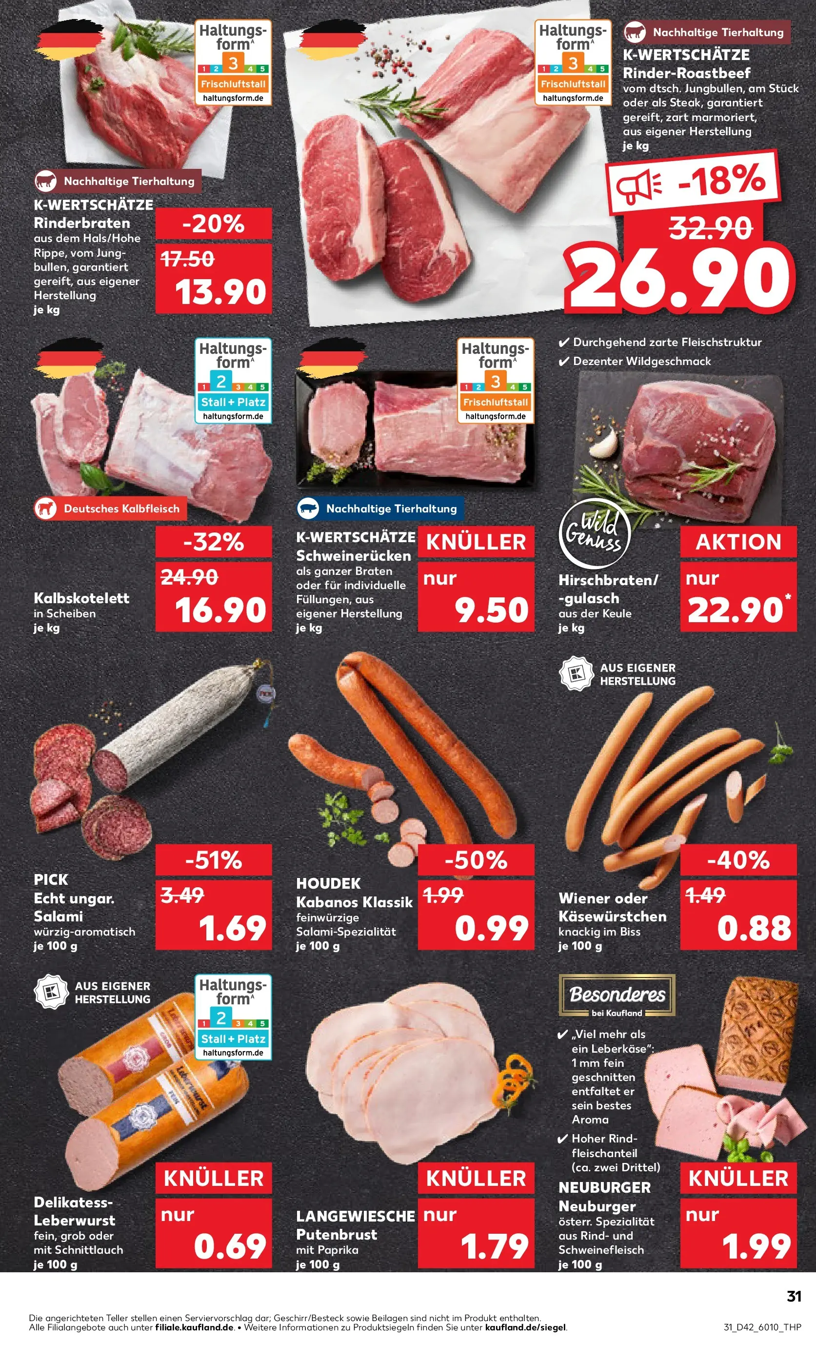 Prospekt Kaufland ab 15.10.2025 » Angebote und Werbung Online | Seite: 31 | Produkte: Paprika, Salami, Schweinefleisch, Leberkase Prospekt Kaufland ab 15.10.2025 » Angebote Online zum Blättern | Seite: 31 | Produkte: Paprika, Salami, Schweinefleisch, Leberkase
