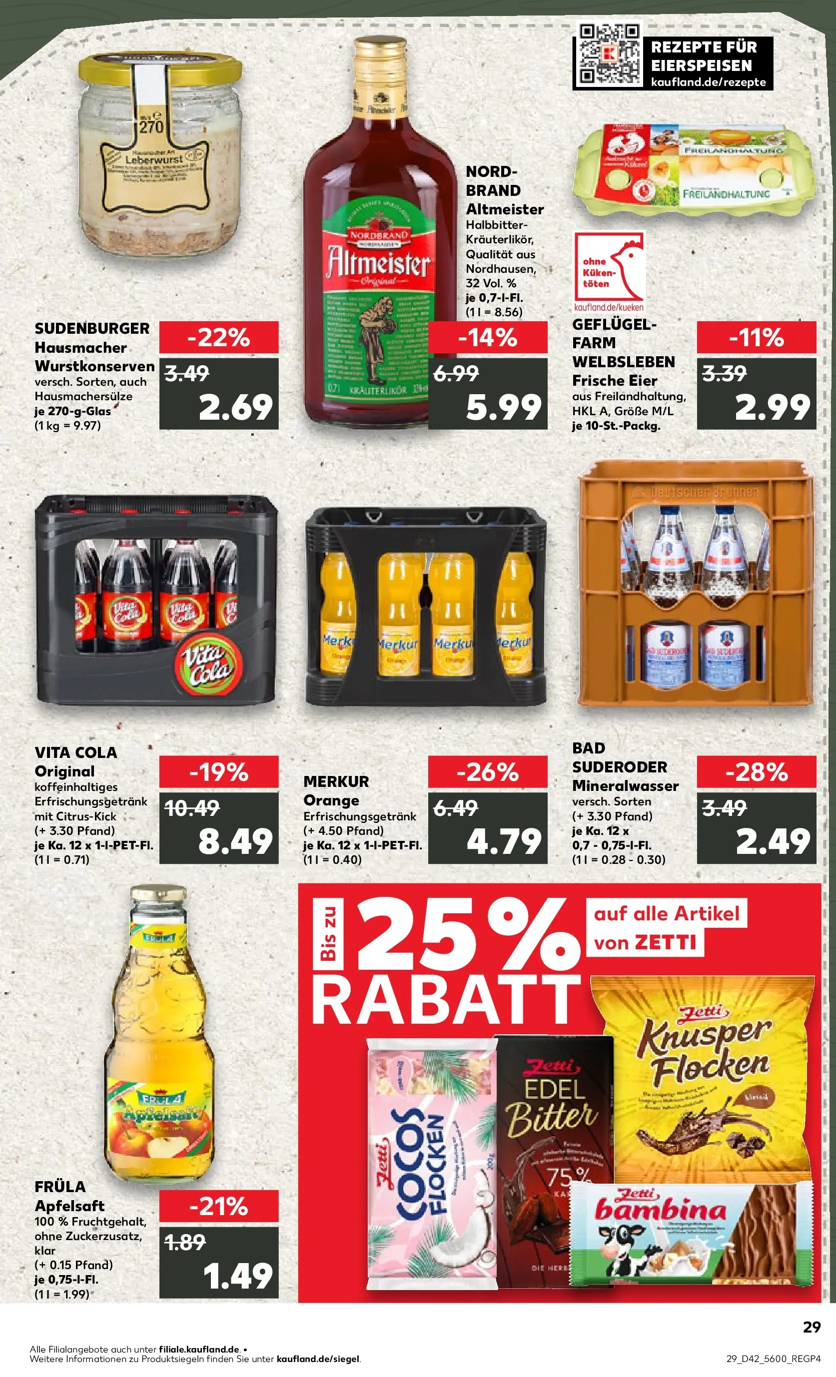 Prospekt Kaufland ab 15.10.2025 » Angebote und Werbung Online | Seite: 29 | Produkte: Cola, Apfelsaft, Apple, Flocken Prospekt Kaufland ab 15.10.2025 » Angebote Online zum Blättern | Seite: 29 | Produkte: Cola, Apfelsaft, Apple, Flocken