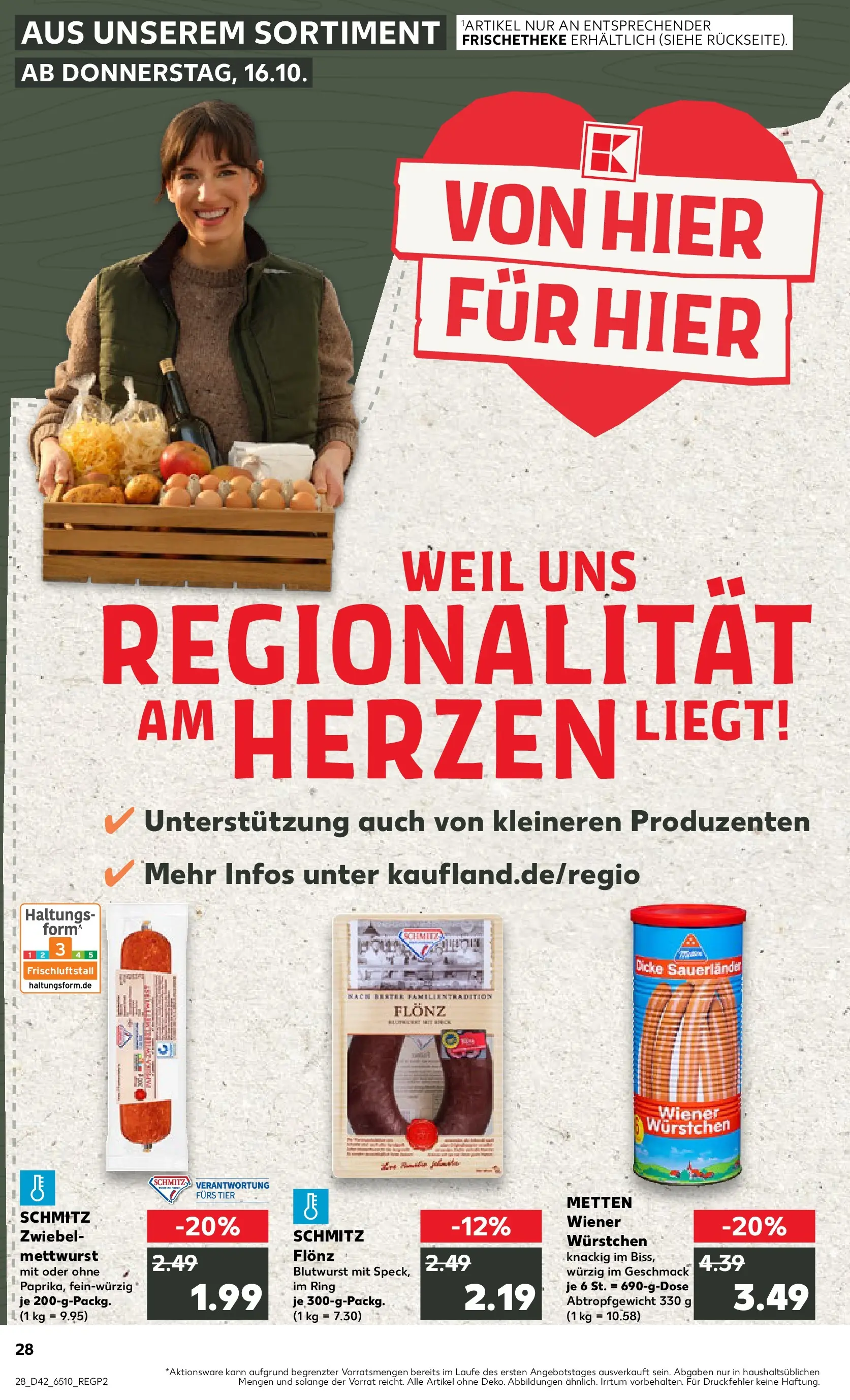 Prospekt Kaufland ab 15.10.2025 » Angebote Online zum Blättern | Seite: 28 | Produkte: Wiener wurstchen