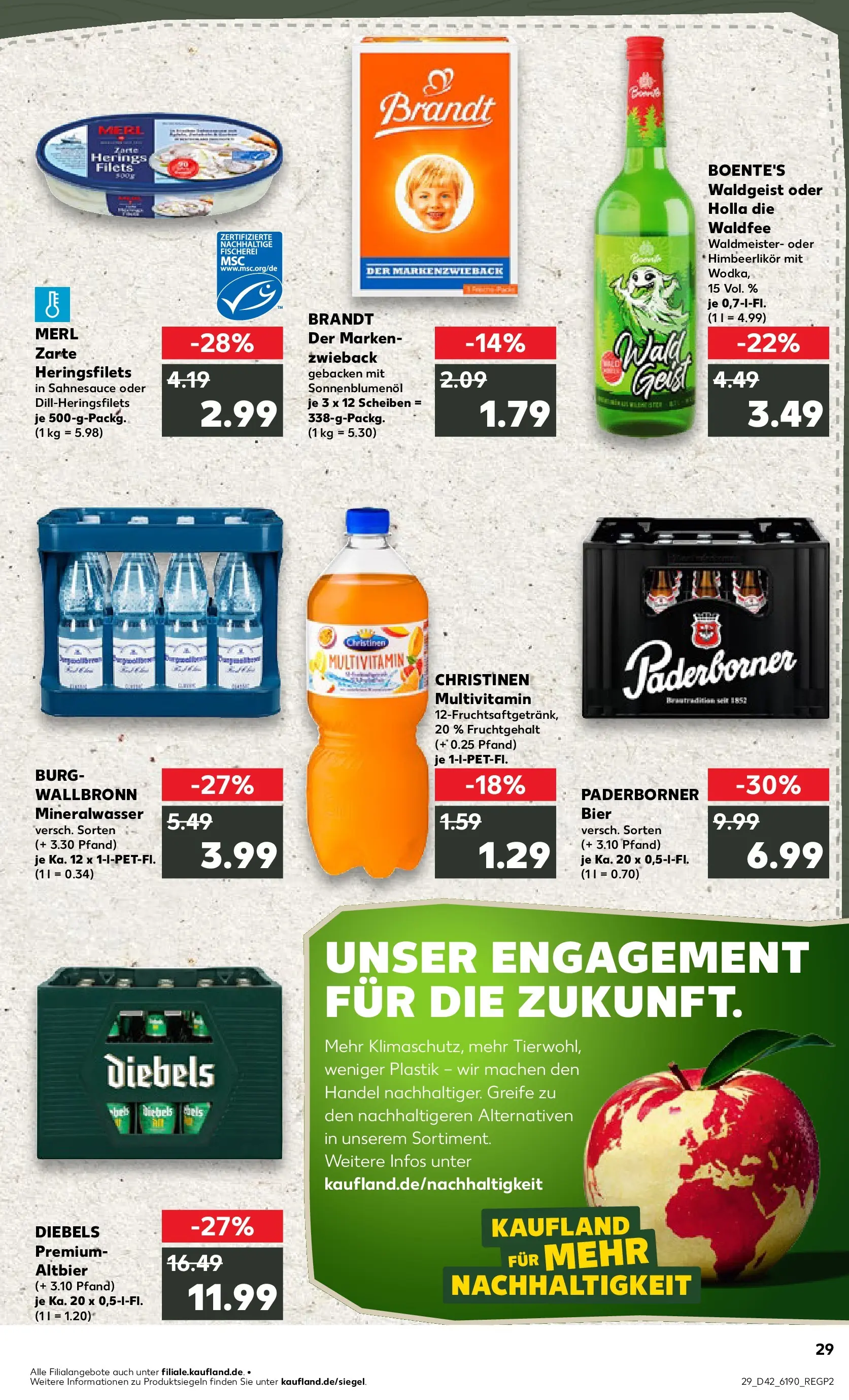 Prospekt Kaufland ab 15.10.2025 » Angebote und Werbung Online | Seite: 29 | Produkte: Bier, Sonnenblumenol, Mineralwasser, Diebels Prospekt Kaufland ab 15.10.2025 » Angebote Online zum Blättern | Seite: 29 | Produkte: Bier, Sonnenblumenol, Mineralwasser, Diebels