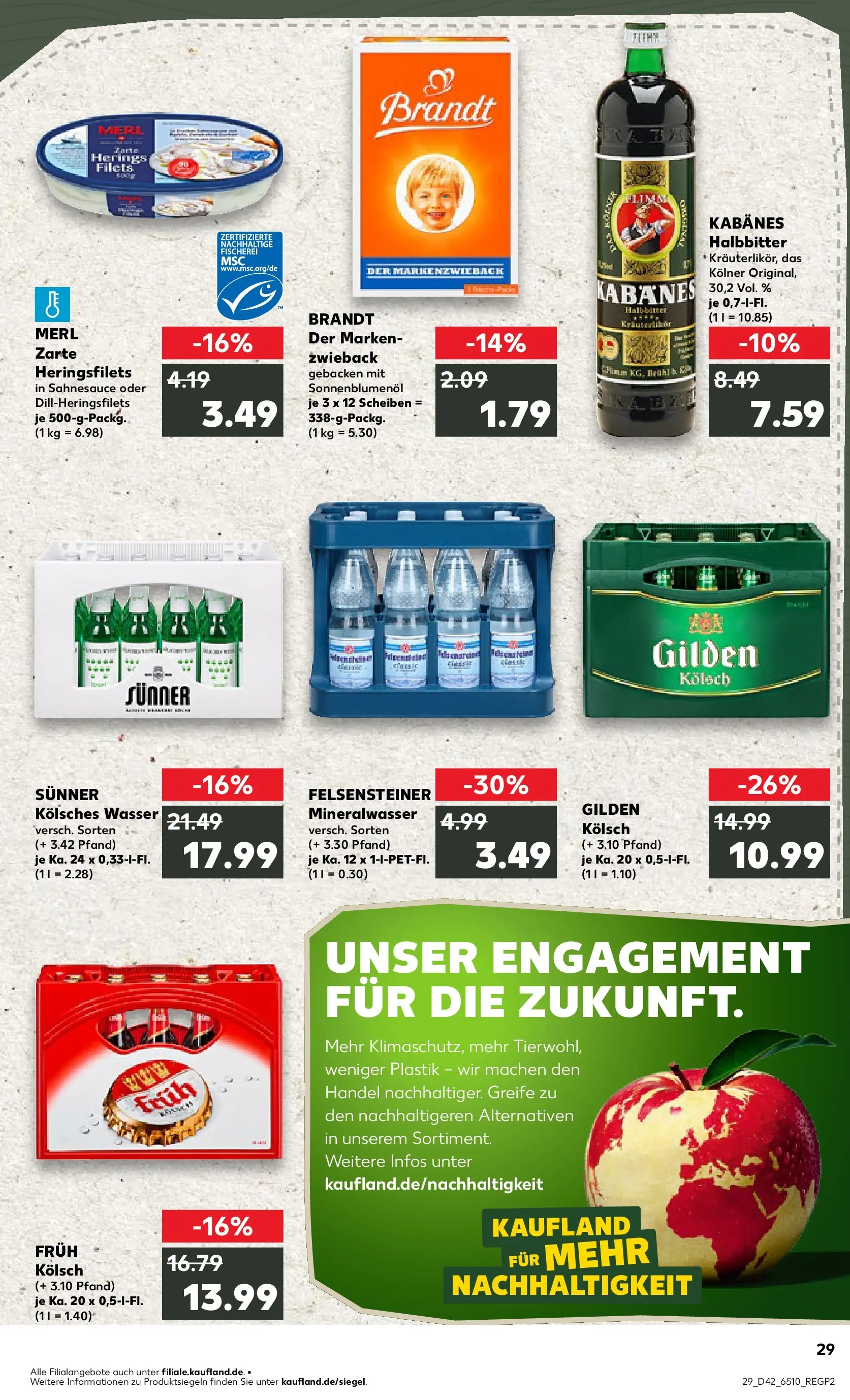 Prospekt Kaufland ab 15.10.2025 » Angebote Online zum Blättern | Seite: 29 | Produkte: Sonnenblumenol, Mineralwasser, Wasser