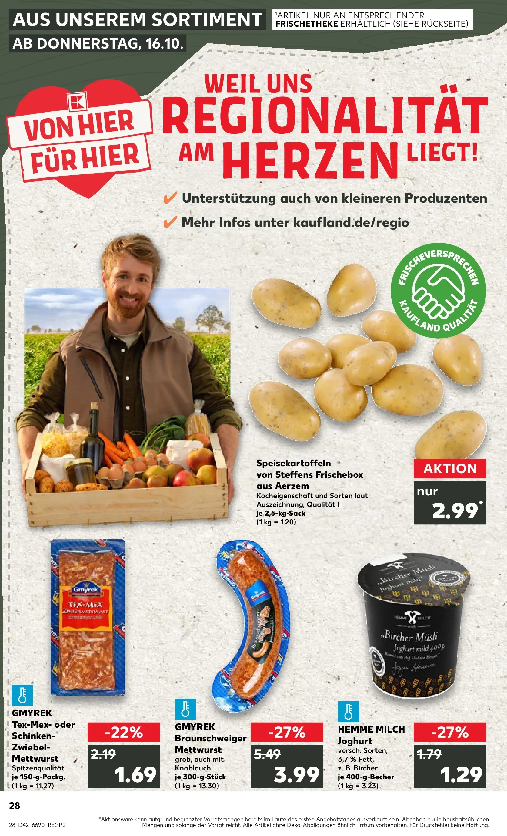 Prospekt Kaufland ab 15.10.2025 » Angebote und Werbung Online | Seite: 28 | Produkte: Musli, Milch, Knoblauch, Schinken Prospekt Kaufland ab 15.10.2025 » Angebote Online zum Blättern | Seite: 28 | Produkte: Musli, Milch, Knoblauch, Schinken
