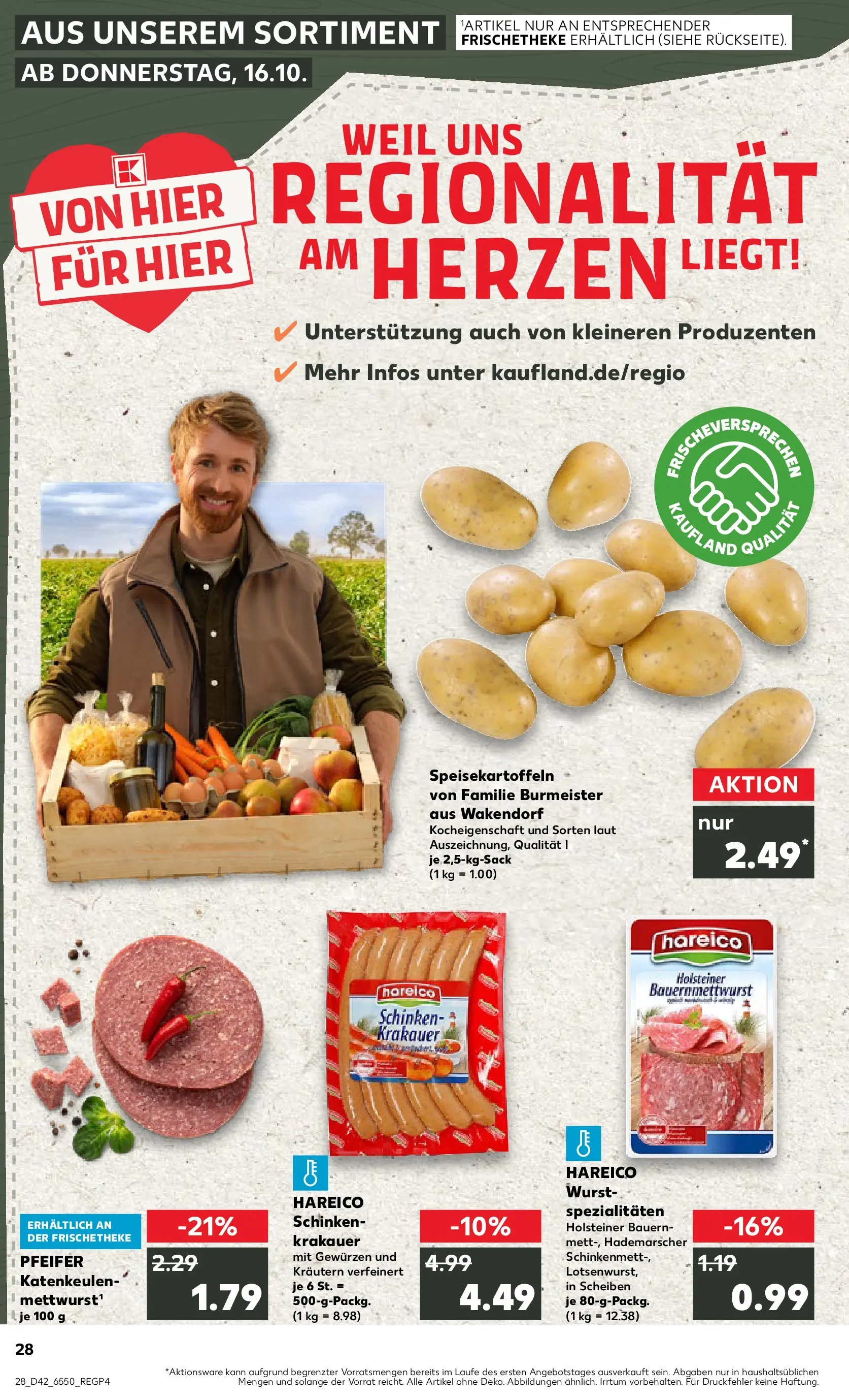 Prospekt Kaufland ab 15.10.2025 » Angebote und Werbung Online | Seite: 28 | Produkte: Wurst, Schinken Prospekt Kaufland ab 15.10.2025 » Angebote Online zum Blättern | Seite: 28 | Produkte: Wurst, Schinken