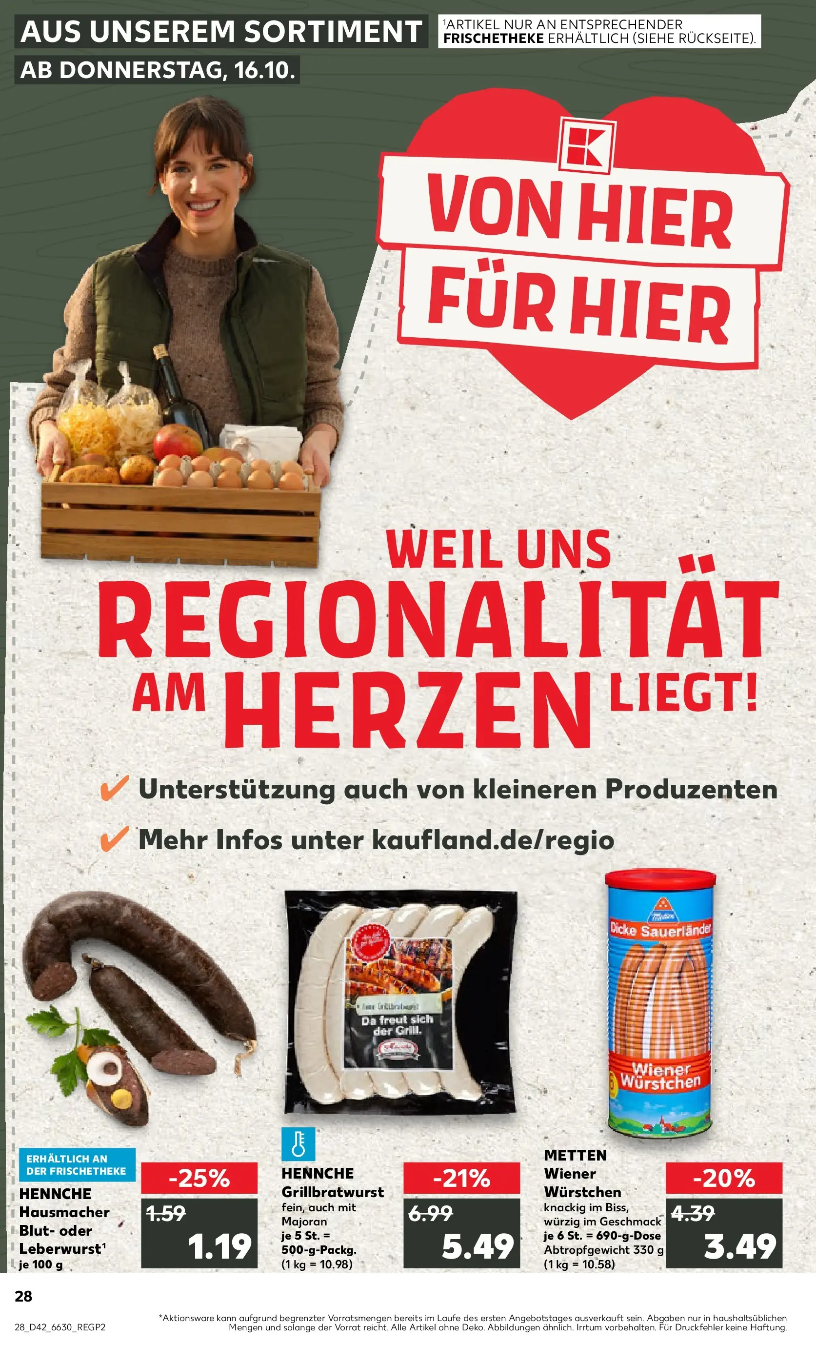 Prospekt Kaufland ab 15.10.2025 » Angebote und Werbung Online | Seite: 28 | Produkte: Wiener wurstchen Prospekt Kaufland ab 15.10.2025 » Angebote Online zum Blättern | Seite: 28 | Produkte: Wiener wurstchen