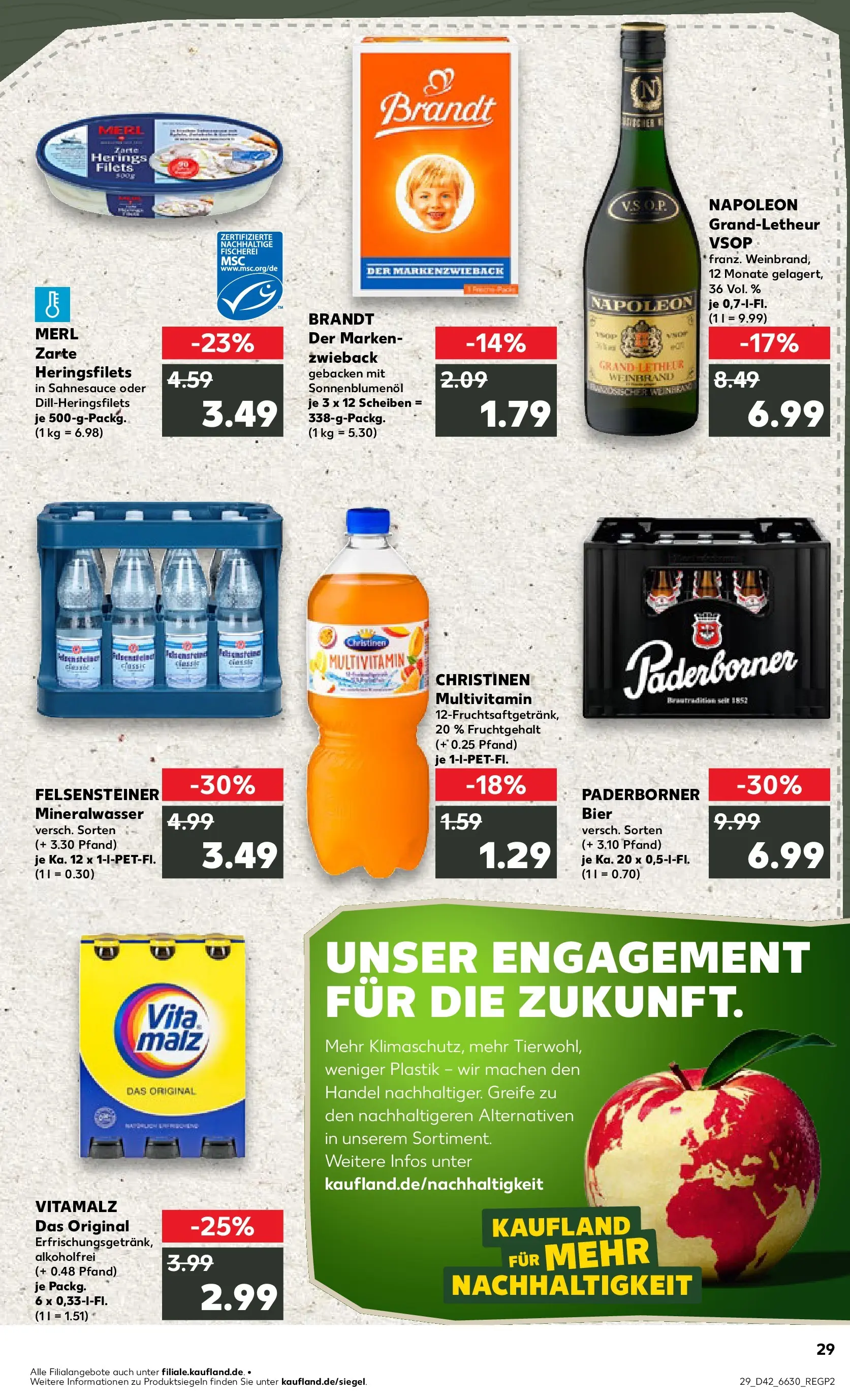 Prospekt Kaufland ab 15.10.2025 » Angebote und Werbung Online | Seite: 29 | Produkte: Bier, Sonnenblumenol, Mineralwasser Prospekt Kaufland ab 15.10.2025 » Angebote Online zum Blättern | Seite: 29 | Produkte: Bier, Sonnenblumenol, Mineralwasser
