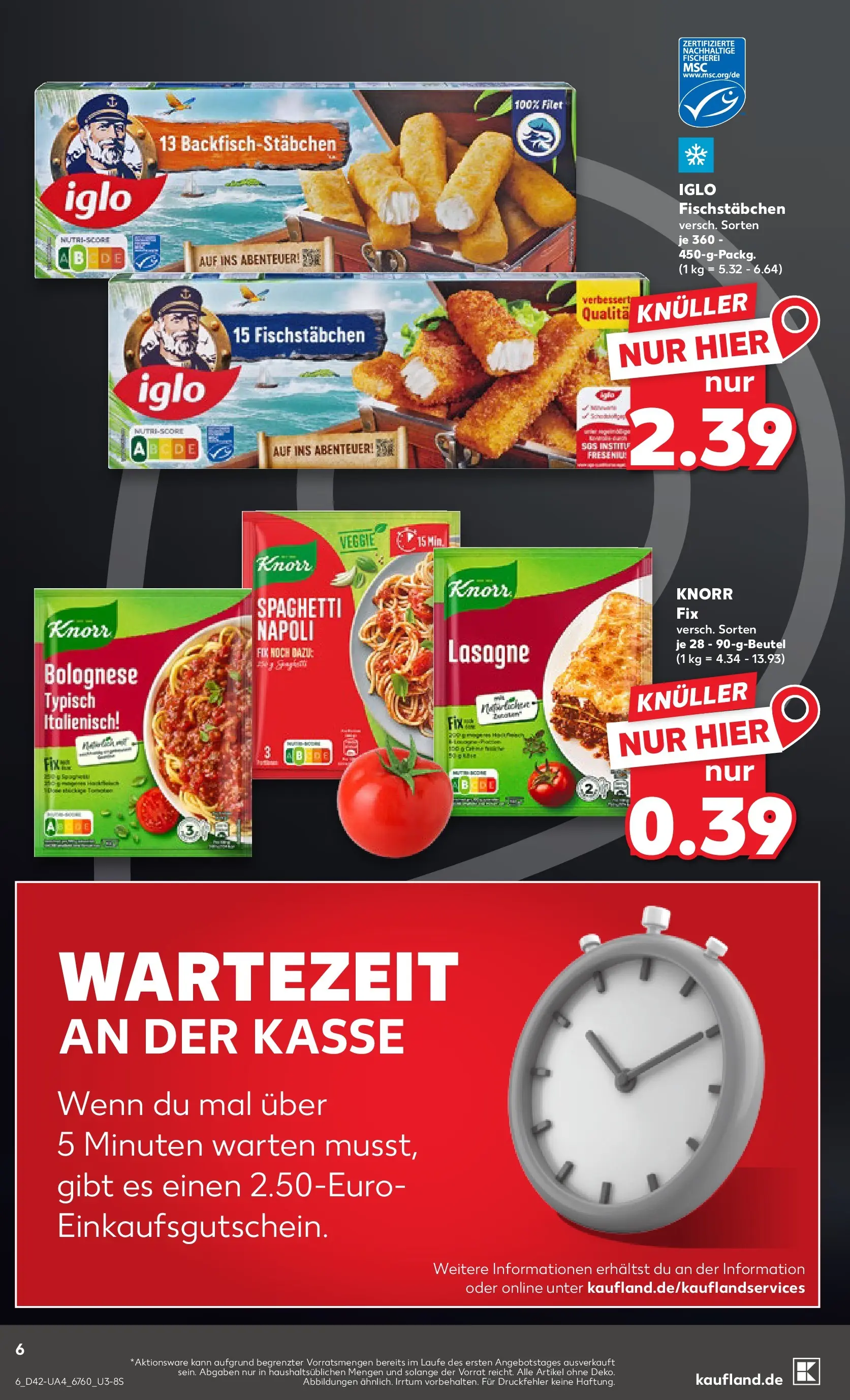 Prospekt Kaufland ab 15.10.2025 » Angebote und Werbung Online | Seite: 6 | Produkte: Knorr fix, Iglo, Knorr, Fischstabchen Prospekt Kaufland ab 15.10.2025 » Angebote Online zum Blättern | Seite: 6 | Produkte: Knorr fix, Iglo, Knorr, Fischstabchen