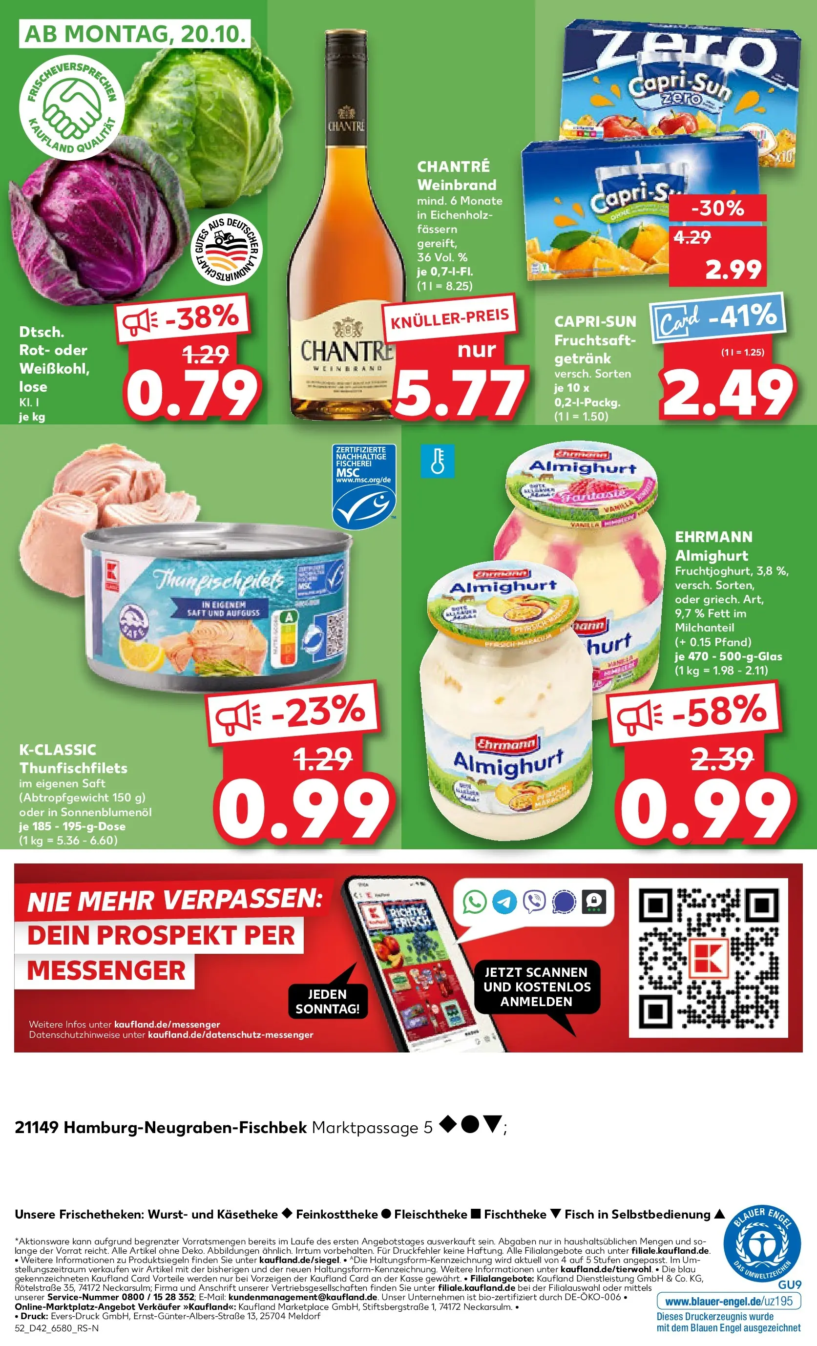 Prospekt Kaufland ab 15.10.2025 » Angebote und Werbung Online | Seite: 52 | Produkte: Sonnenblumenol, Chantré, Wurst, Saft Prospekt Kaufland ab 15.10.2025 » Angebote Online zum Blättern | Seite: 52 | Produkte: Sonnenblumenol, Chantré, Wurst, Saft