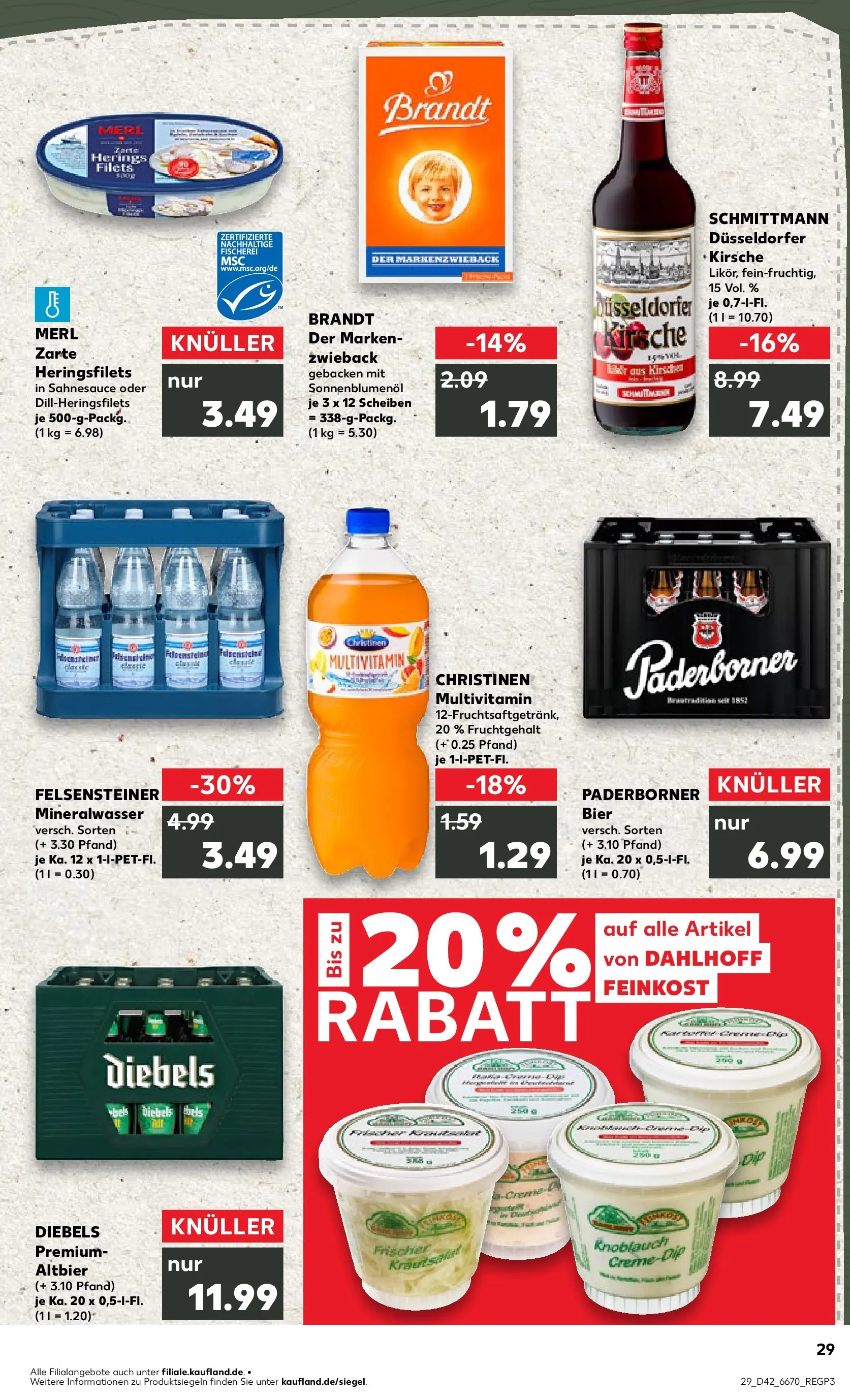 Prospekt Kaufland ab 15.10.2025 » Angebote und Werbung Online | Seite: 29 | Produkte: Bier, Sonnenblumenol, Mineralwasser, Diebels Prospekt Kaufland ab 15.10.2025 » Angebote Online zum Blättern | Seite: 29 | Produkte: Bier, Sonnenblumenol, Mineralwasser, Diebels