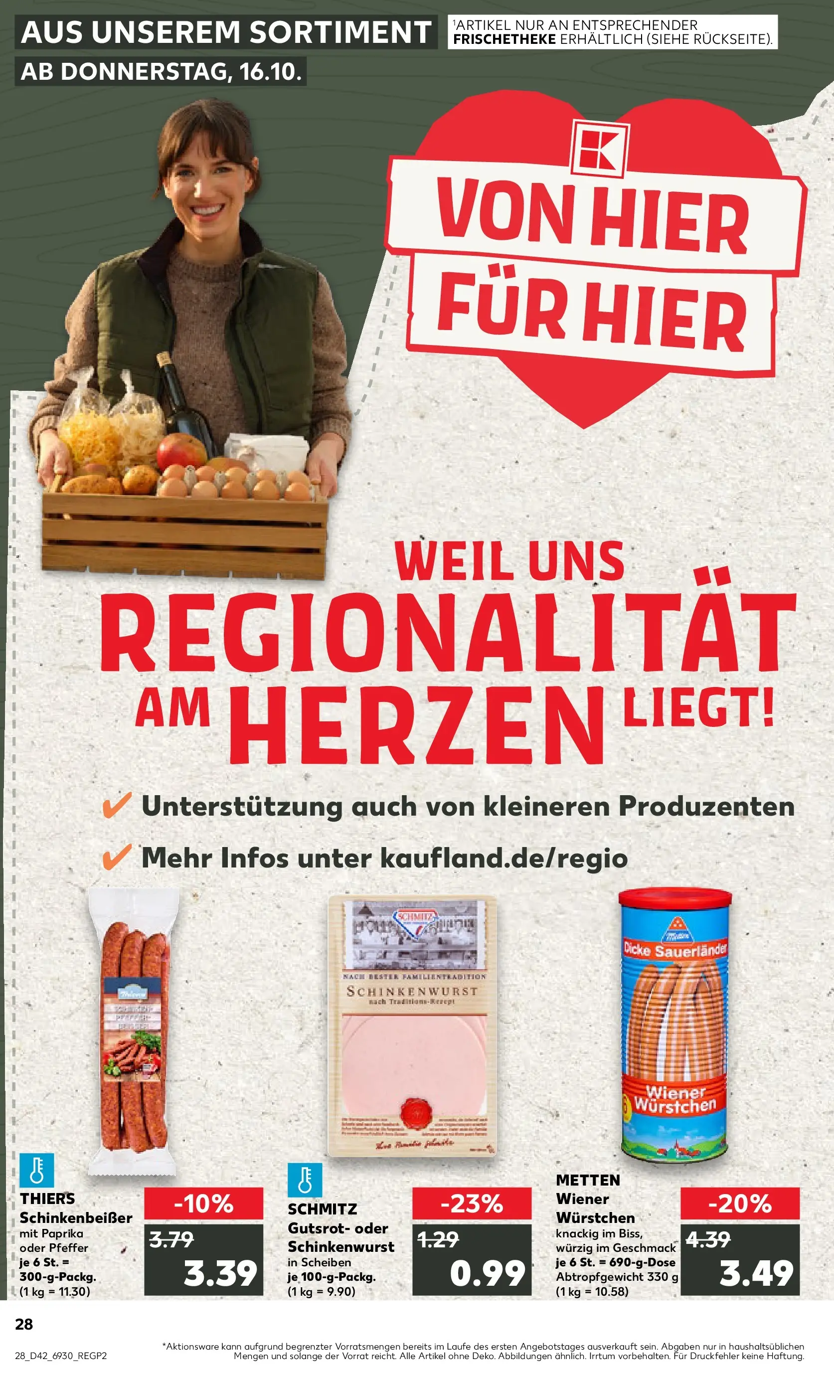 Prospekt Kaufland ab 15.10.2025 » Angebote und Werbung Online | Seite: 28 | Produkte: Wiener wurstchen, Paprika, Pfeffer Prospekt Kaufland ab 15.10.2025 » Angebote Online zum Blättern | Seite: 28 | Produkte: Wiener wurstchen, Paprika, Pfeffer