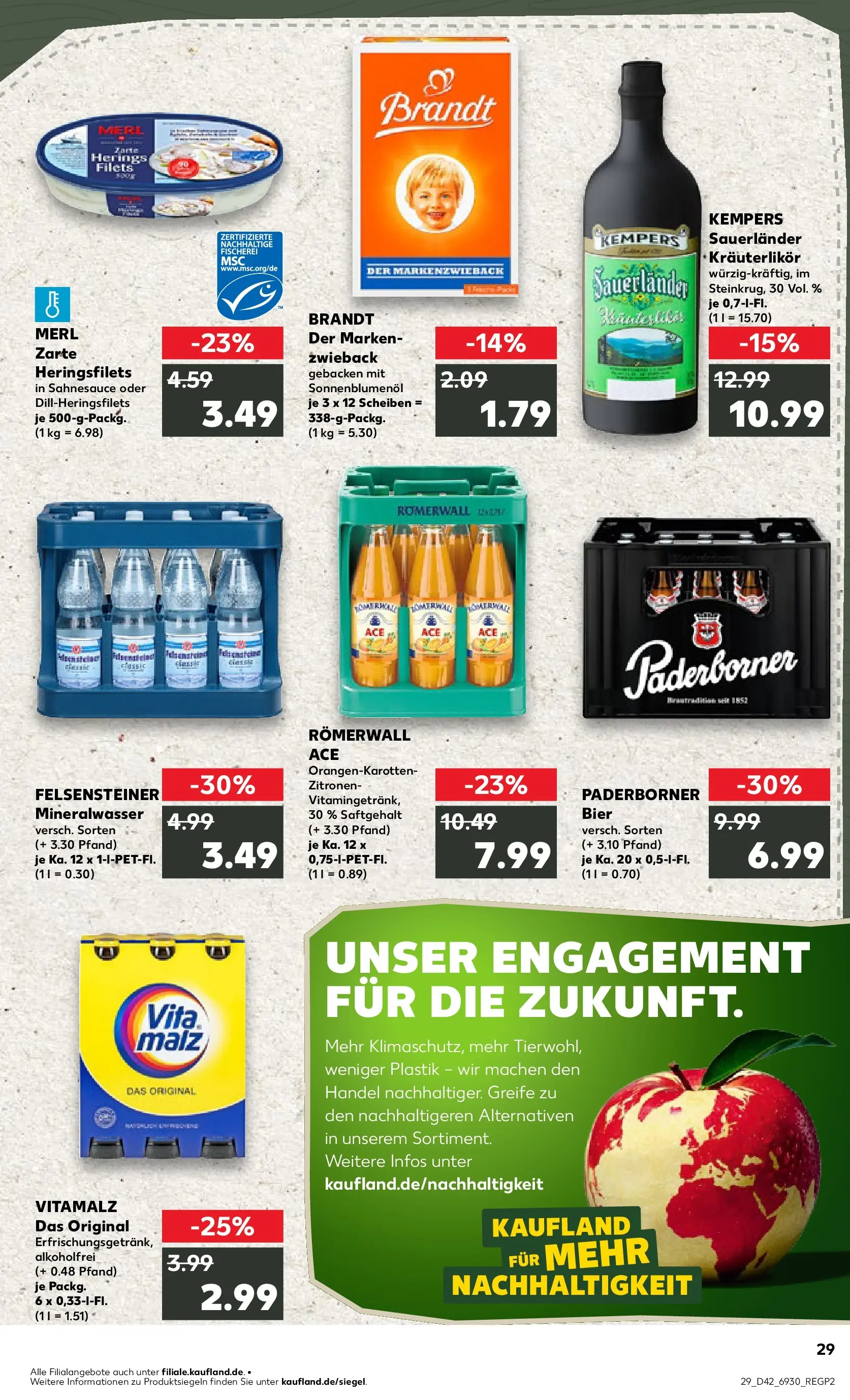 Prospekt Kaufland ab 15.10.2025 » Angebote und Werbung Online | Seite: 29 | Produkte: Bier, Sonnenblumenol, Mineralwasser, Zitronen Prospekt Kaufland ab 15.10.2025 » Angebote Online zum Blättern | Seite: 29 | Produkte: Bier, Sonnenblumenol, Mineralwasser, Zitronen