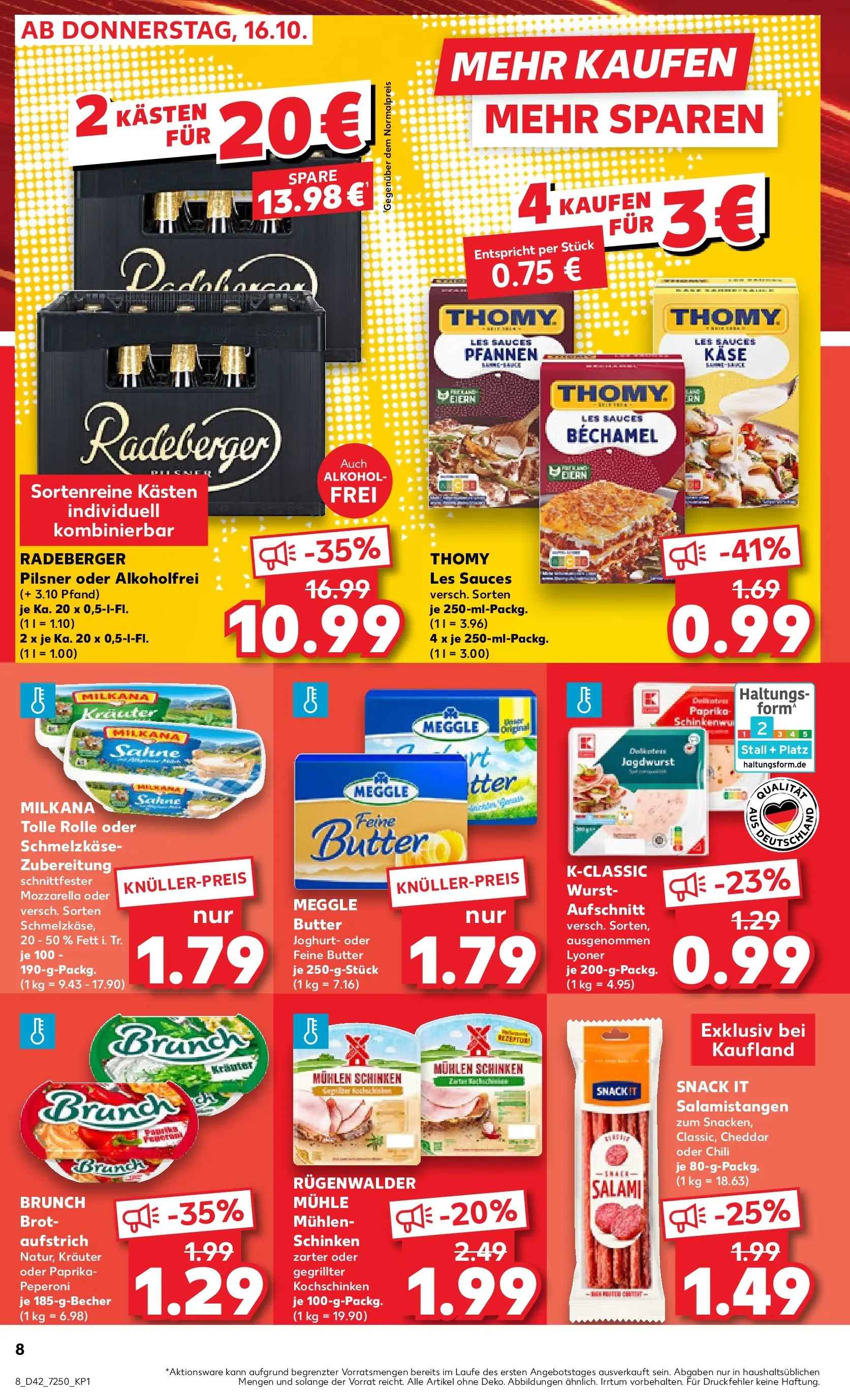 Prospekt Kaufland ab 15.10.2025 » Angebote und Werbung Online | Seite: 8 | Produkte: Joghurt, Milkana, Paprika, Brot Prospekt Kaufland ab 15.10.2025 » Angebote Online zum Blättern | Seite: 8 | Produkte: Joghurt, Milkana, Paprika, Brot