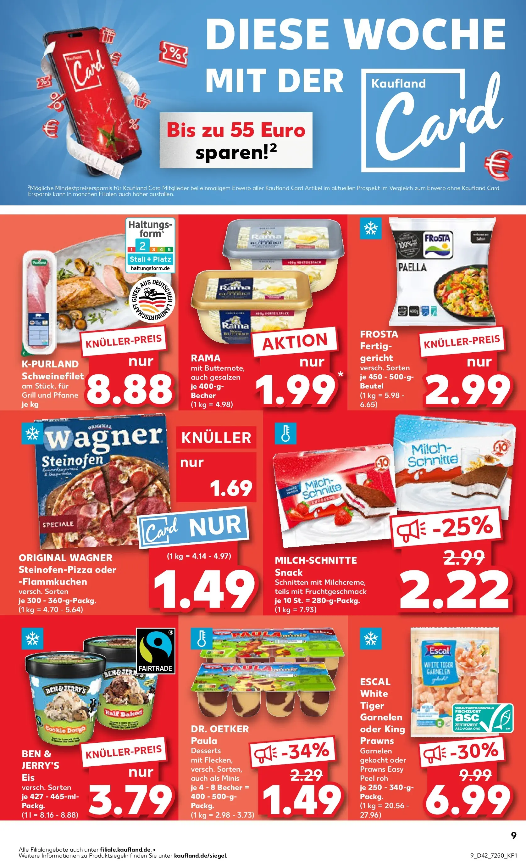 Prospekt Kaufland ab 15.10.2025 » Angebote und Werbung Online | Seite: 9 | Produkte: Rama, Milch, Ben & Jerry's, Pizza Prospekt Kaufland ab 15.10.2025 » Angebote Online zum Blättern | Seite: 9 | Produkte: Rama, Milch, Ben & Jerry's, Pizza
