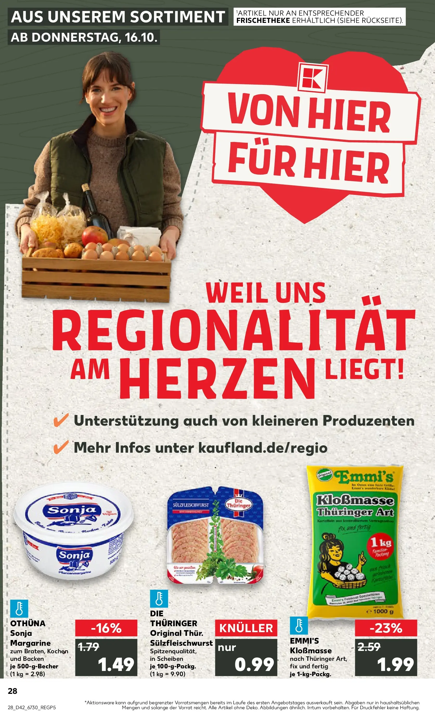 Prospekt Kaufland ab 15.10.2025 » Angebote und Werbung Online | Seite: 28 | Produkte: Margarine Prospekt Kaufland ab 15.10.2025 » Angebote Online zum Blättern | Seite: 28 | Produkte: Margarine