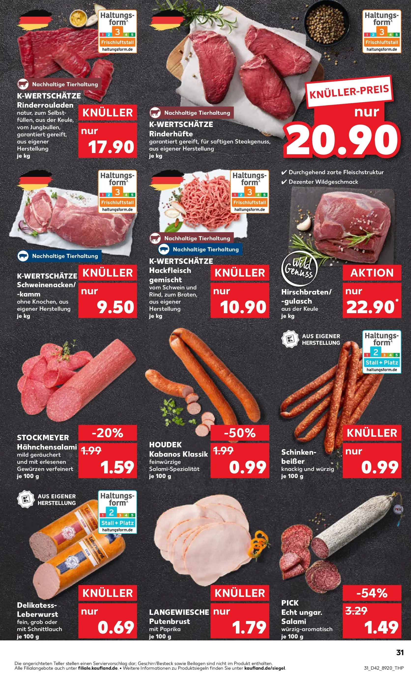 Prospekt Kaufland ab 15.10.2025 » Angebote und Werbung Online | Seite: 31 | Produkte: Rinderrouladen, Paprika, Gulasch, Schinken Prospekt Kaufland ab 15.10.2025 » Angebote Online zum Blättern | Seite: 31 | Produkte: Rinderrouladen, Paprika, Gulasch, Schinken