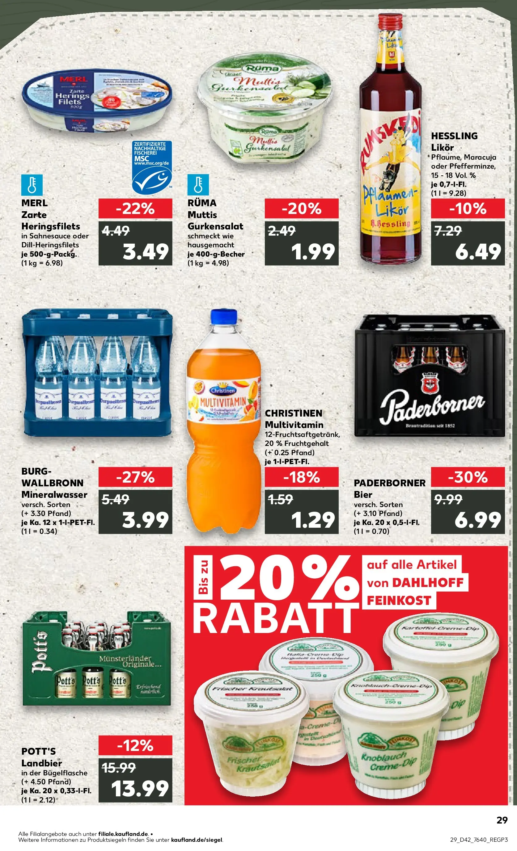 Prospekt Kaufland ab 15.10.2025 » Angebote und Werbung Online | Seite: 29 | Produkte: Pflaumen, Bier, Likör, Knoblauch Prospekt Kaufland ab 15.10.2025 » Angebote Online zum Blättern | Seite: 29 | Produkte: Pflaumen, Bier, Likör, Knoblauch