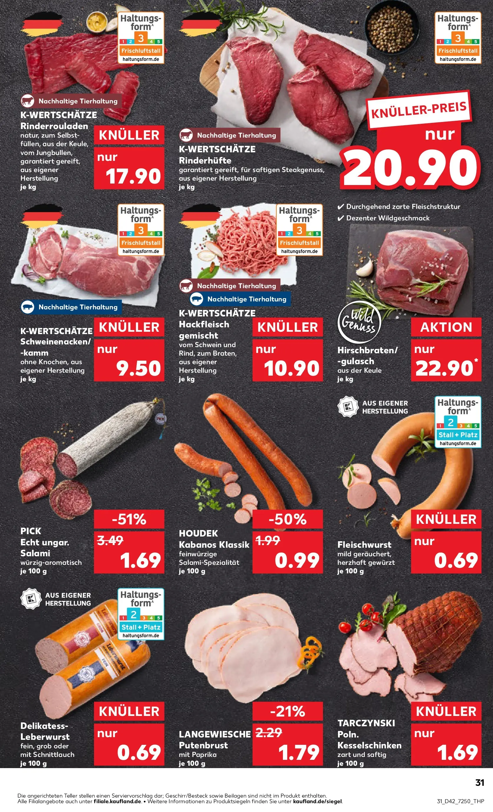 Prospekt Kaufland ab 15.10.2025 » Angebote und Werbung Online | Seite: 31 | Produkte: Rinderrouladen, Paprika, Gulasch, Hackfleisch Prospekt Kaufland ab 15.10.2025 » Angebote Online zum Blättern | Seite: 31 | Produkte: Rinderrouladen, Paprika, Gulasch, Hackfleisch