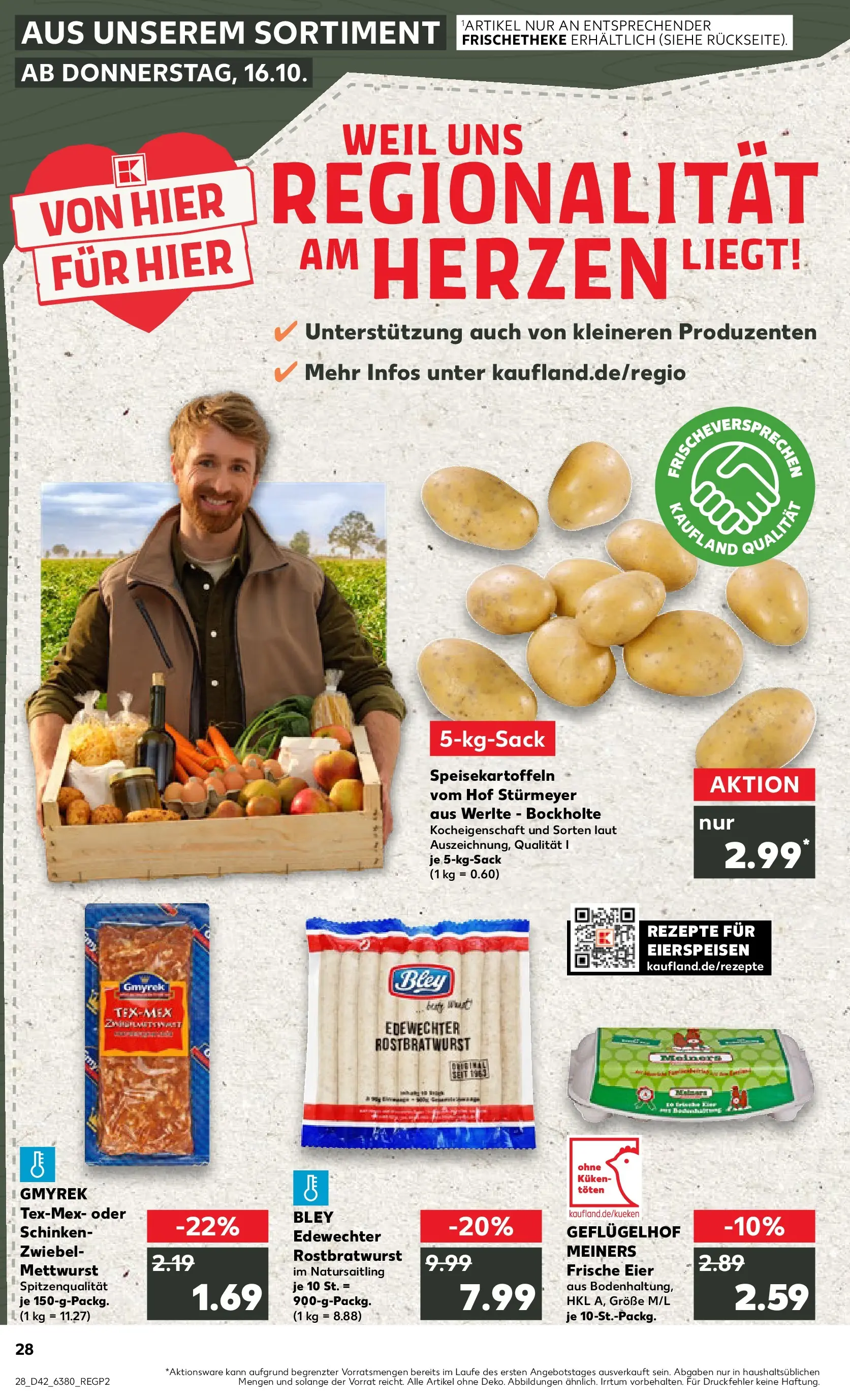 Prospekt Kaufland ab 15.10.2025 » Angebote und Werbung Online | Seite: 28 | Produkte: Eier, Schinken Prospekt Kaufland ab 15.10.2025 » Angebote Online zum Blättern | Seite: 28 | Produkte: Eier, Schinken