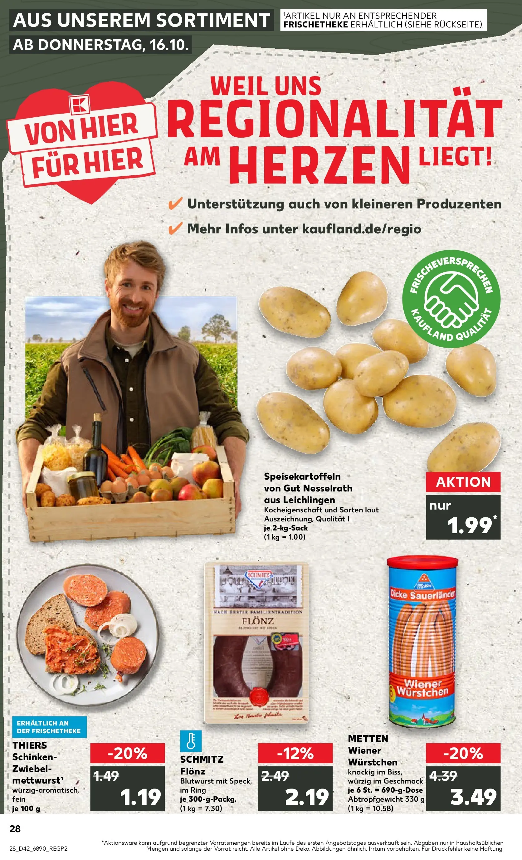 Prospekt Kaufland ab 15.10.2025 » Angebote und Werbung Online | Seite: 28 | Produkte: Wiener wurstchen, Schinken Prospekt Kaufland ab 15.10.2025 » Angebote Online zum Blättern | Seite: 28 | Produkte: Wiener wurstchen, Schinken