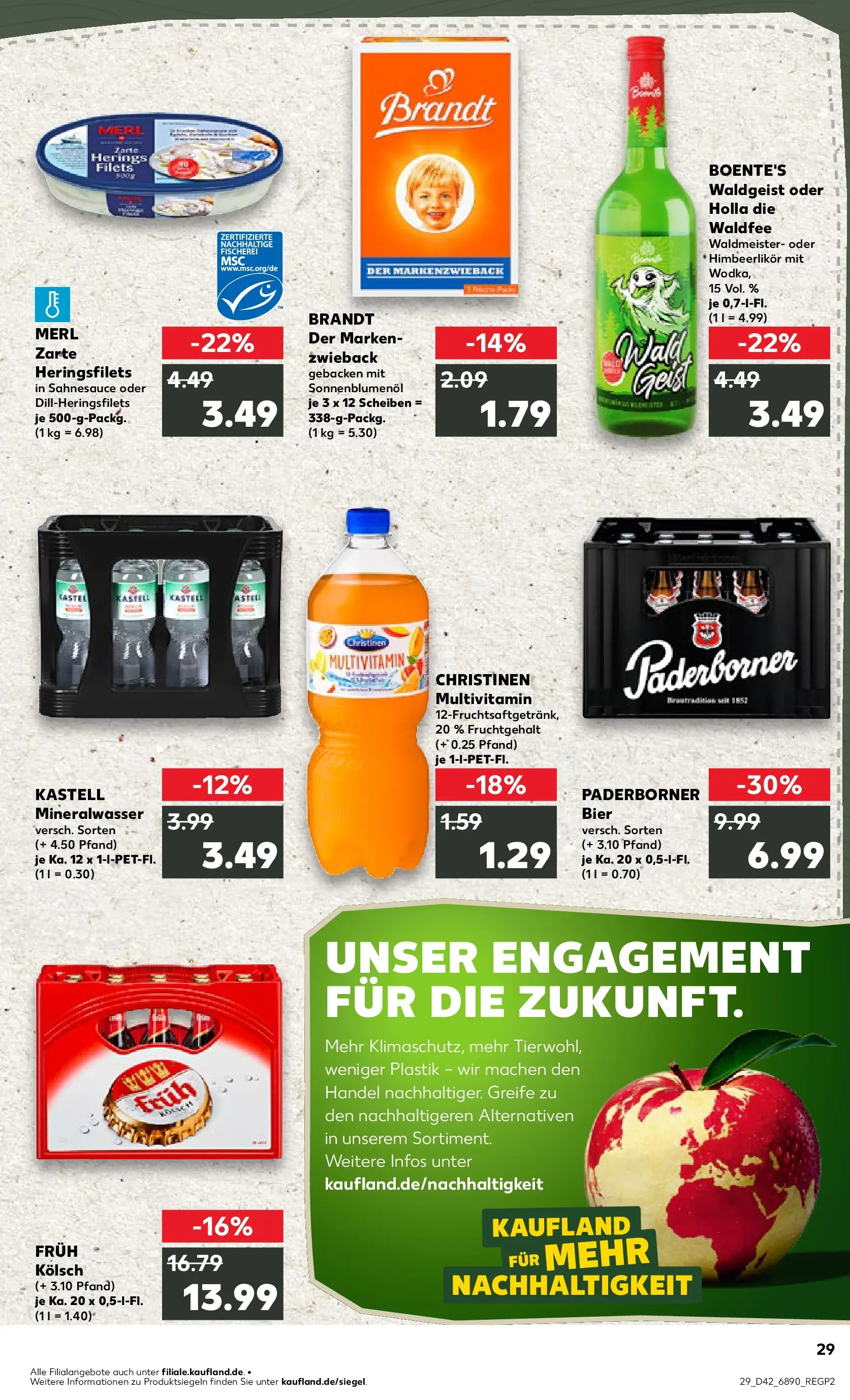 Prospekt Kaufland ab 15.10.2025 » Angebote und Werbung Online | Seite: 29 | Produkte: Bier, Sonnenblumenol, Mineralwasser Prospekt Kaufland ab 15.10.2025 » Angebote Online zum Blättern | Seite: 29 | Produkte: Bier, Sonnenblumenol, Mineralwasser