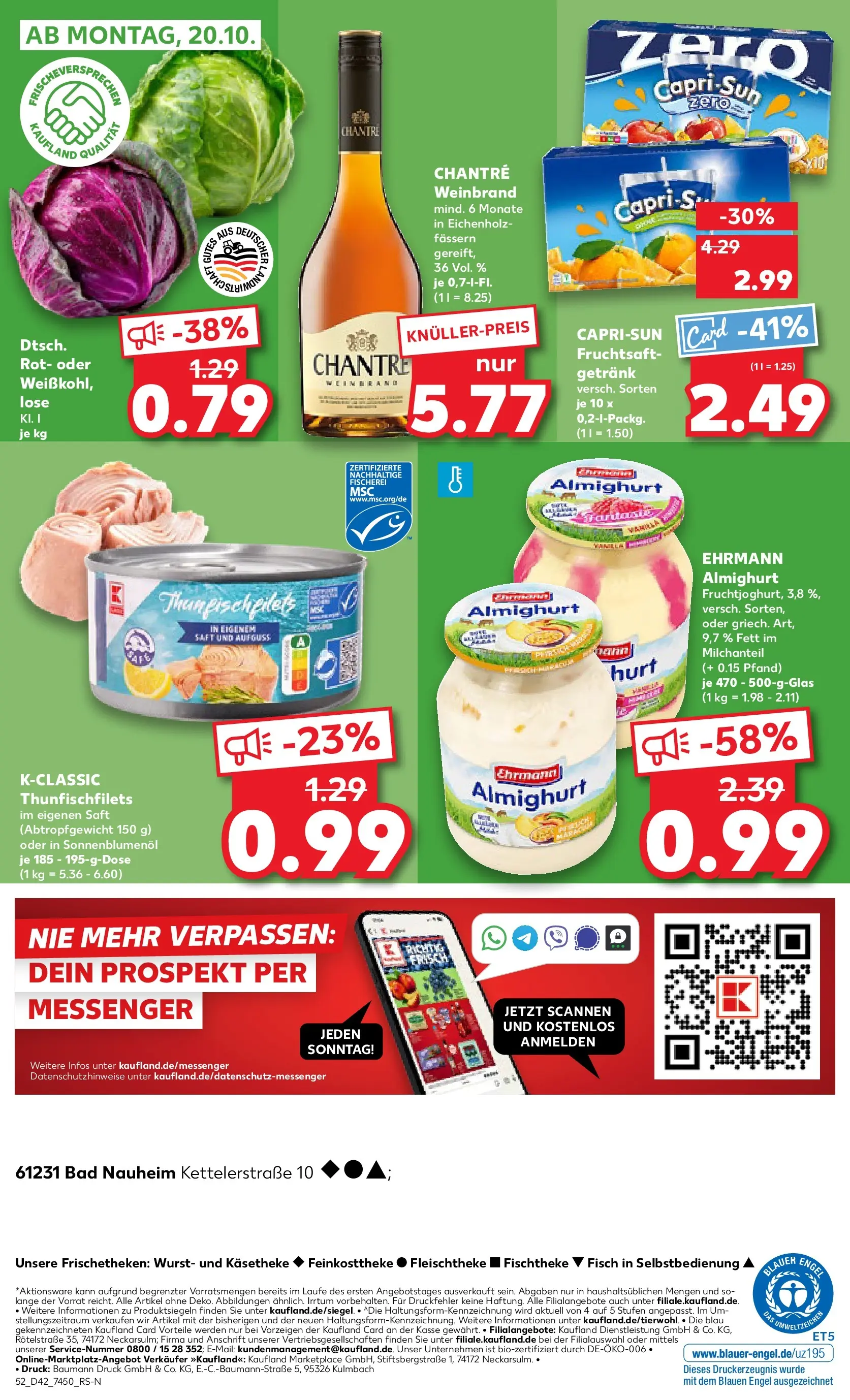 Prospekt Kaufland ab 15.10.2025 » Angebote und Werbung Online | Seite: 52 | Produkte: Ehrmann almighurt, Sonnenblumenol, Bad, Fruchtsaft Prospekt Kaufland ab 15.10.2025 » Angebote Online zum Blättern | Seite: 52 | Produkte: Ehrmann almighurt, Sonnenblumenol, Bad, Fruchtsaft