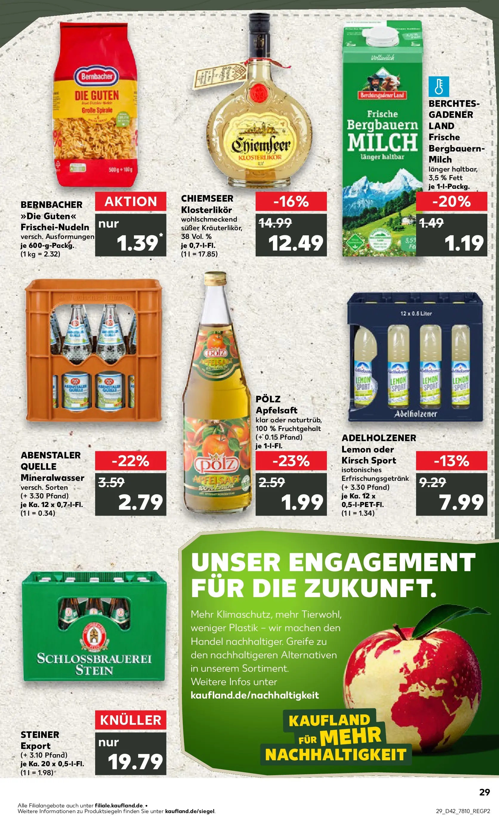 Prospekt Kaufland ab 15.10.2025 » Angebote und Werbung Online | Seite: 29 | Produkte: Milch, Adelholzener, Apfelsaft, Apple Prospekt Kaufland ab 15.10.2025 » Angebote Online zum Blättern | Seite: 29 | Produkte: Milch, Adelholzener, Apfelsaft, Apple