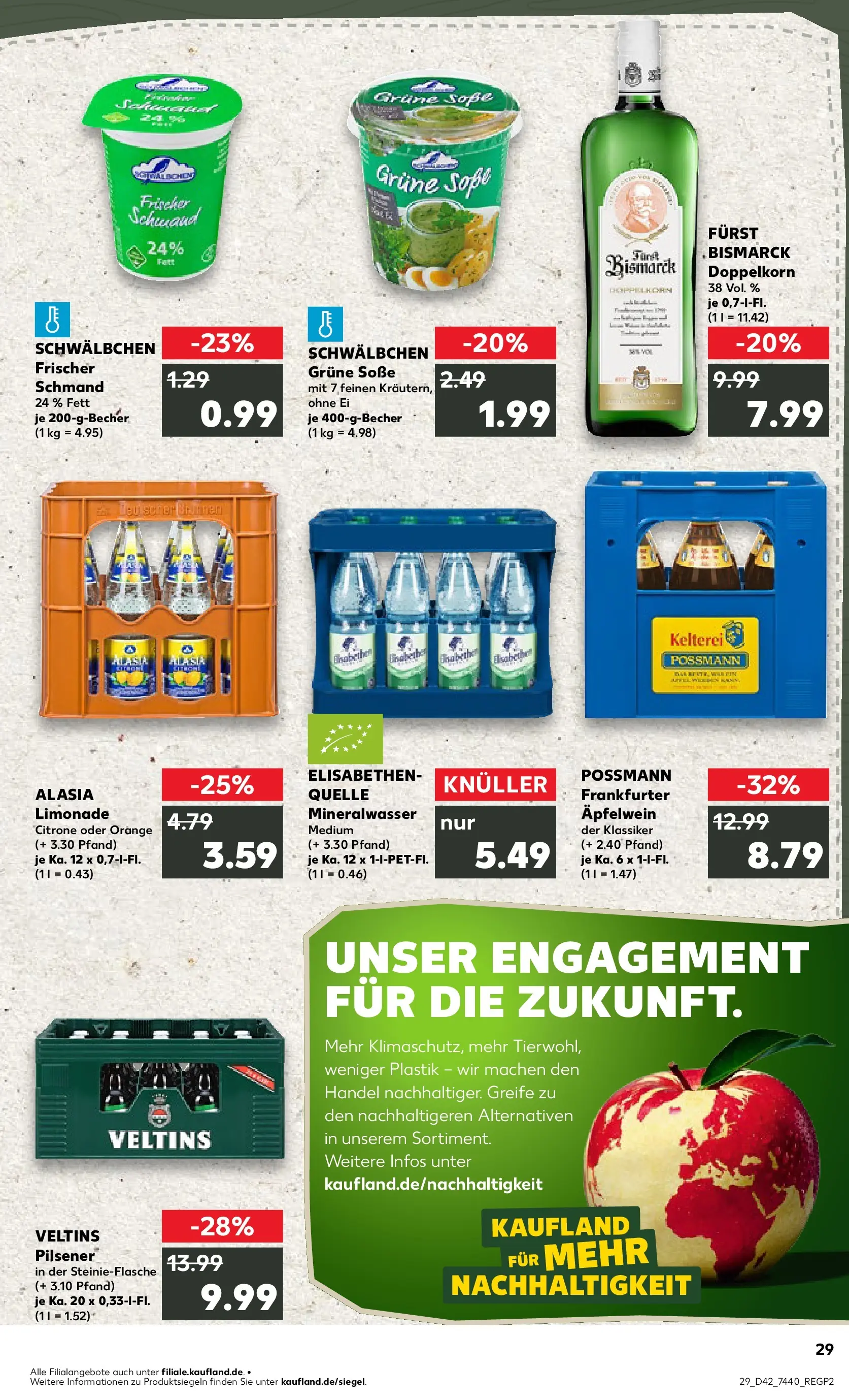 Prospekt Kaufland ab 15.10.2025 » Angebote und Werbung Online | Seite: 29 | Produkte: Limonade, Mineralwasser, Apple, Soße Prospekt Kaufland ab 15.10.2025 » Angebote Online zum Blättern | Seite: 29 | Produkte: Limonade, Mineralwasser, Apple, Soße