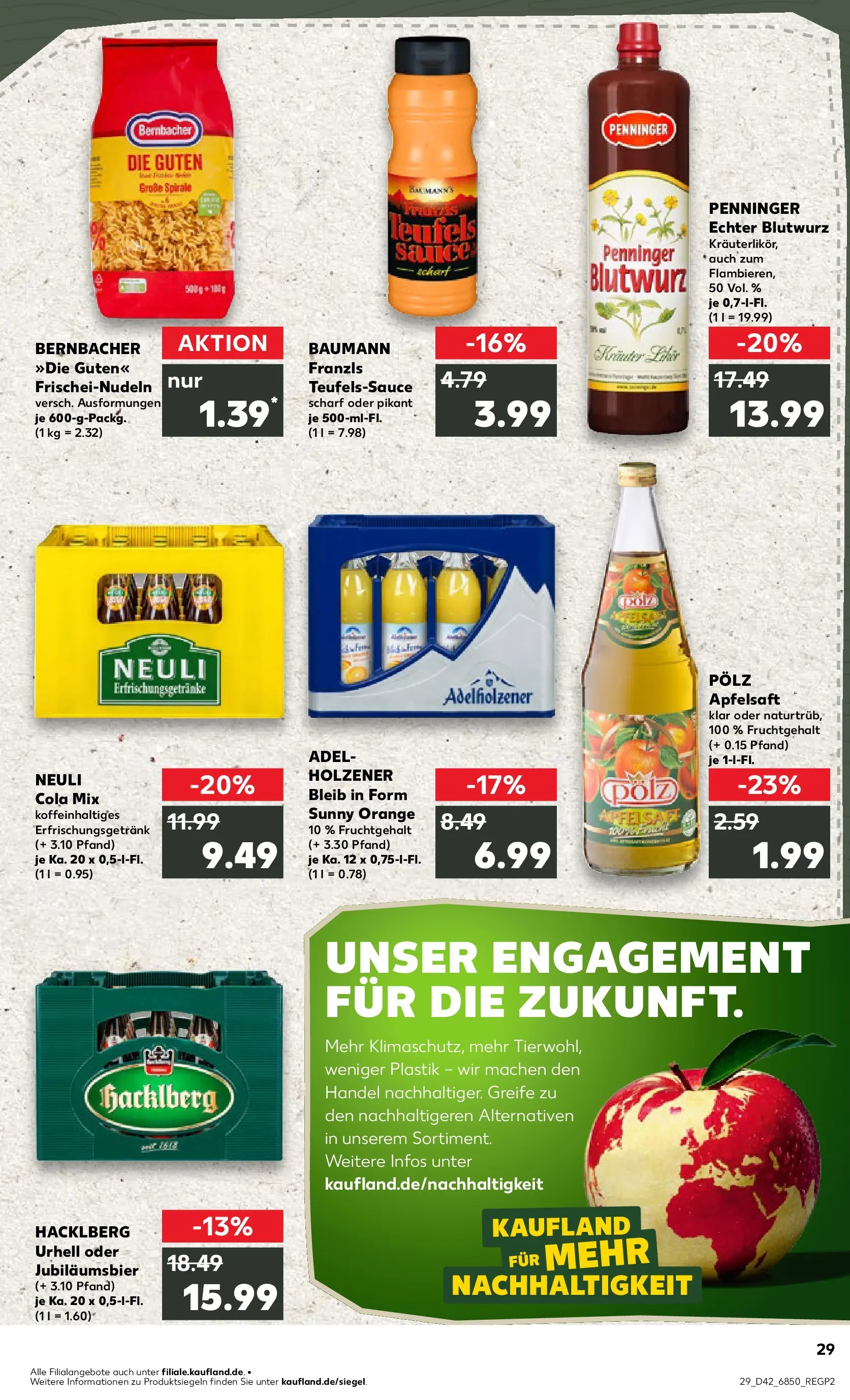 Prospekt Kaufland ab 15.10.2025 » Angebote und Werbung Online | Seite: 29 | Produkte: Cola, Apfelsaft, Apple, Pasta Prospekt Kaufland ab 15.10.2025 » Angebote Online zum Blättern | Seite: 29 | Produkte: Cola, Apfelsaft, Apple, Pasta