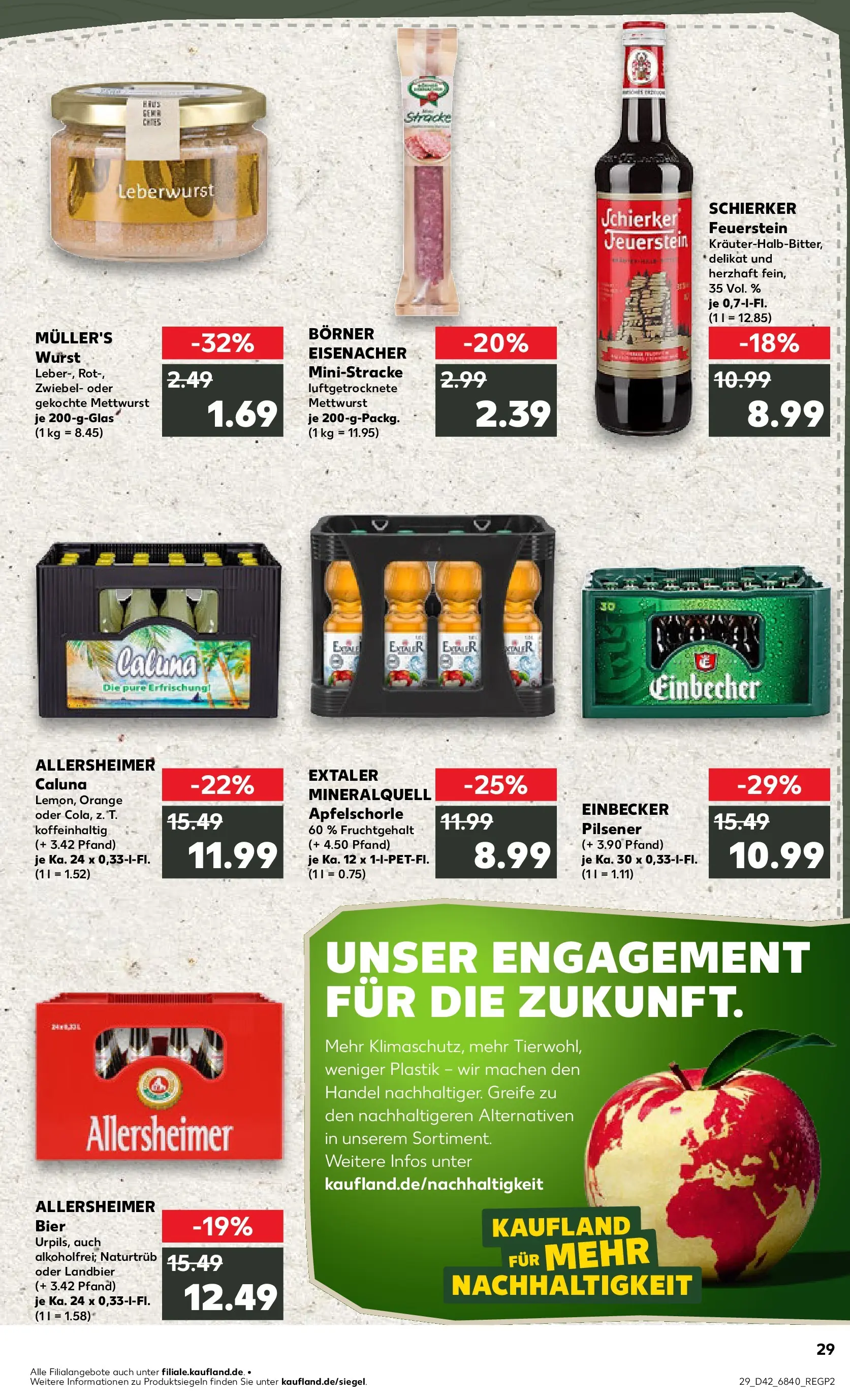 Prospekt Kaufland ab 15.10.2025 » Angebote und Werbung Online | Seite: 29 | Produkte: Bier, Apple, Wurst Prospekt Kaufland ab 15.10.2025 » Angebote Online zum Blättern | Seite: 29 | Produkte: Bier, Apple, Wurst