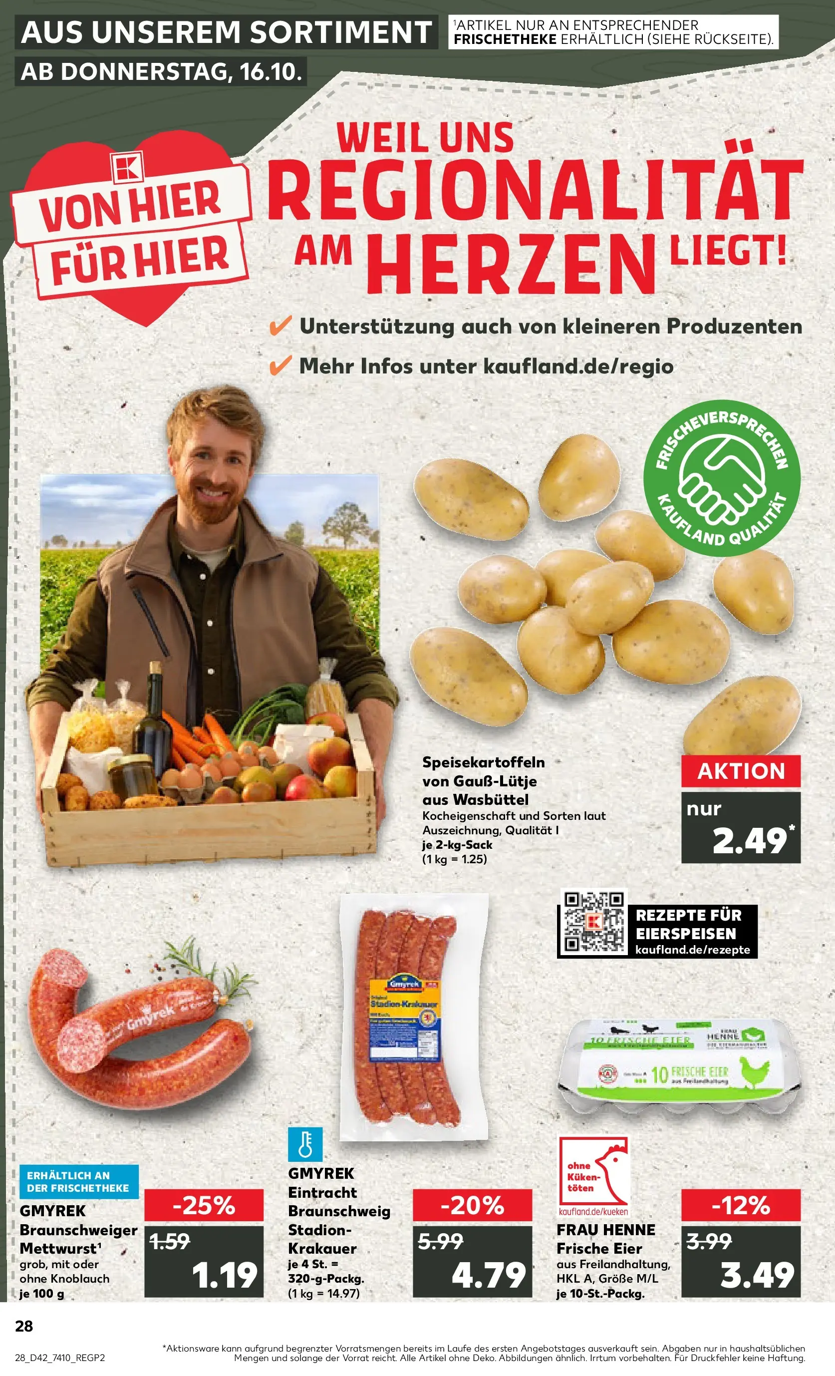 Prospekt Kaufland ab 15.10.2025 » Angebote und Werbung Online | Seite: 28 | Produkte: Eier, Knoblauch Prospekt Kaufland ab 15.10.2025 » Angebote Online zum Blättern | Seite: 28 | Produkte: Eier, Knoblauch