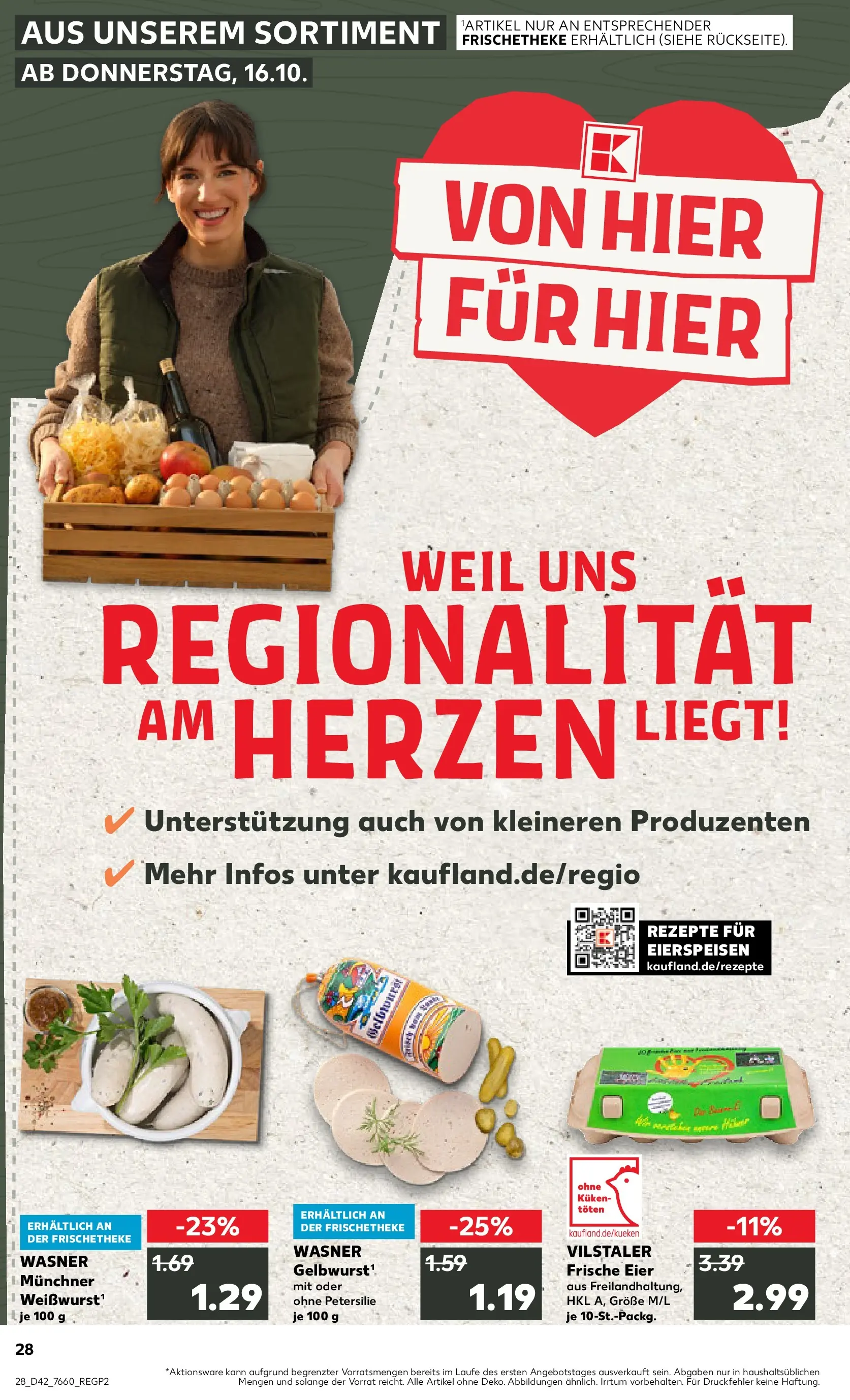Prospekt Kaufland ab 15.10.2025 » Angebote und Werbung Online | Seite: 28 | Produkte: Eier, Weißwurst, Petersilie Prospekt Kaufland ab 15.10.2025 » Angebote Online zum Blättern | Seite: 28 | Produkte: Eier, Weißwurst, Petersilie