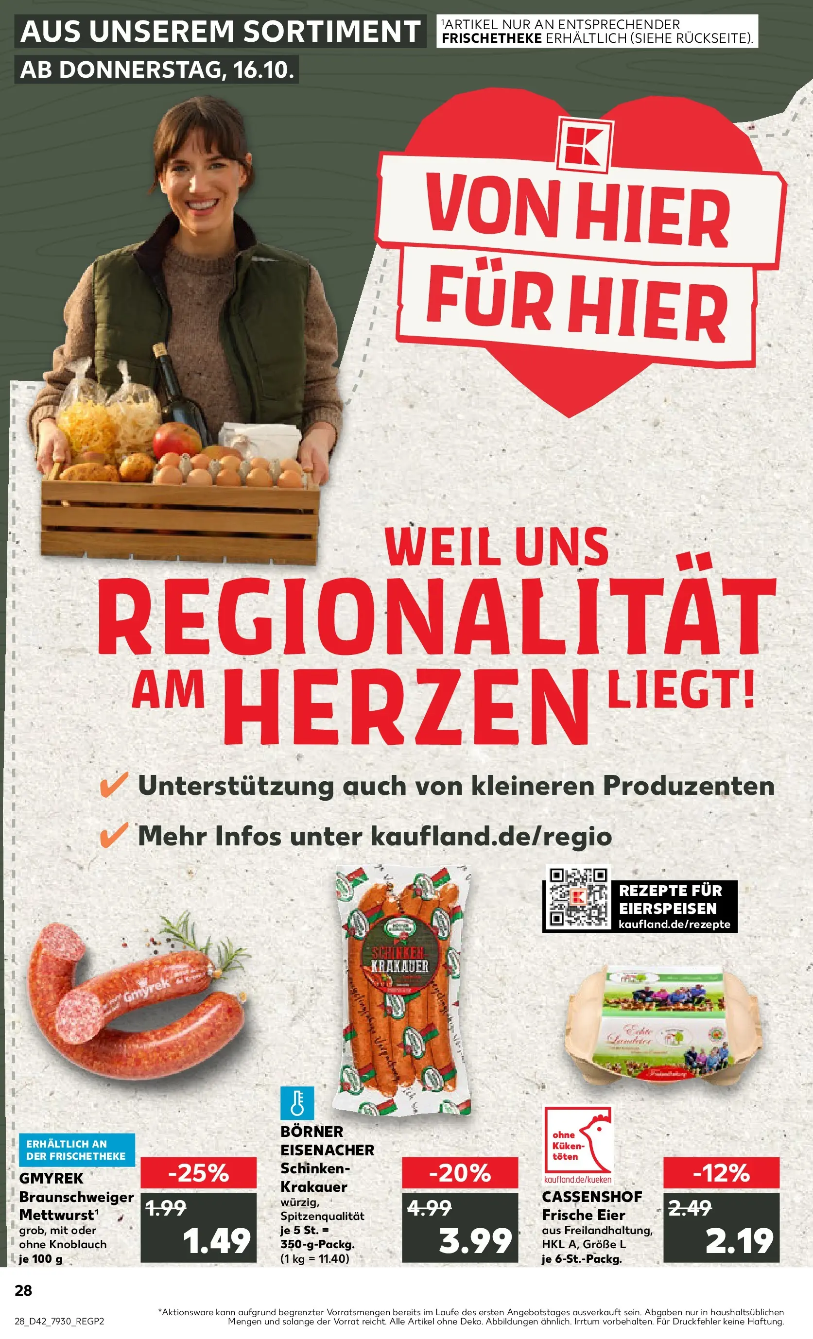 Prospekt Kaufland ab 15.10.2025 » Angebote und Werbung Online | Seite: 28 | Produkte: Eier, Knoblauch, Schinken Prospekt Kaufland ab 15.10.2025 » Angebote Online zum Blättern | Seite: 28 | Produkte: Eier, Knoblauch, Schinken
