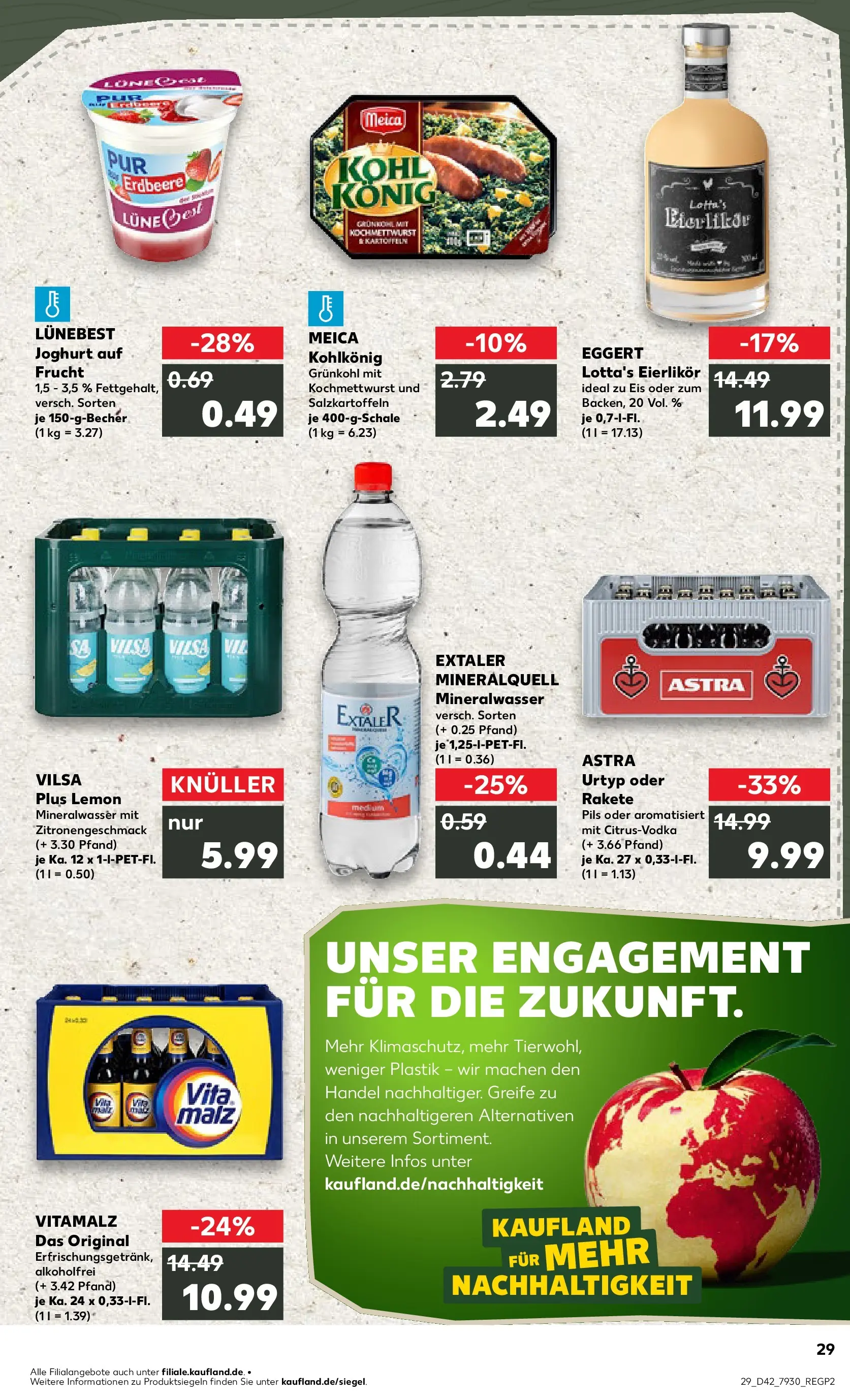 Prospekt Kaufland ab 15.10.2025 » Angebote und Werbung Online | Seite: 29 | Produkte: Joghurt, Pils, Mineralwasser, Meica Prospekt Kaufland ab 15.10.2025 » Angebote Online zum Blättern | Seite: 29 | Produkte: Joghurt, Pils, Mineralwasser, Meica