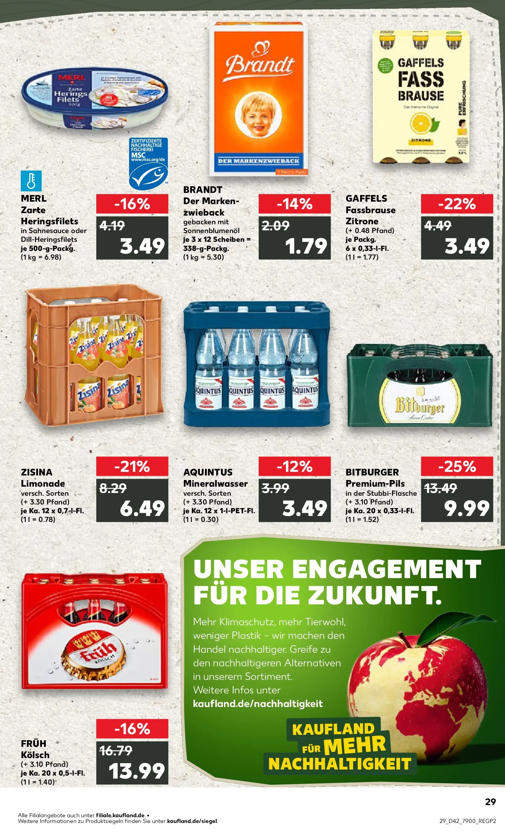 Prospekt Kaufland ab 15.10.2025 » Angebote Online zum Blättern | Seite: 29 | Produkte: Sonnenblumenol, Mineralwasser, Zitrone, Fassbrause