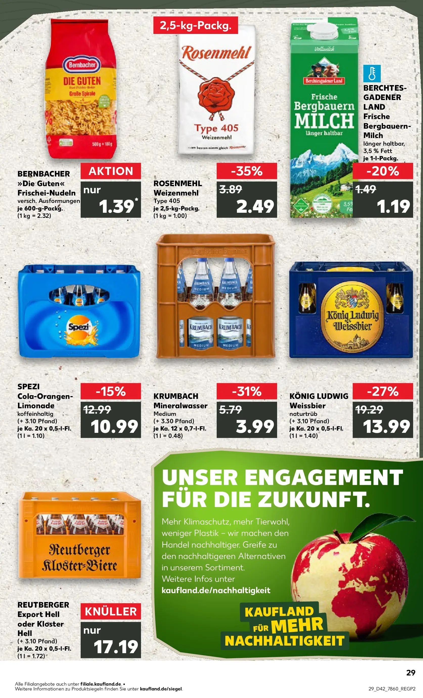 Prospekt Kaufland ab 15.10.2025 » Angebote und Werbung Online | Seite: 29 | Produkte: Milch, Weizenmehl, Mineralwasser, Pasta Prospekt Kaufland ab 15.10.2025 » Angebote Online zum Blättern | Seite: 29 | Produkte: Milch, Weizenmehl, Mineralwasser, Pasta