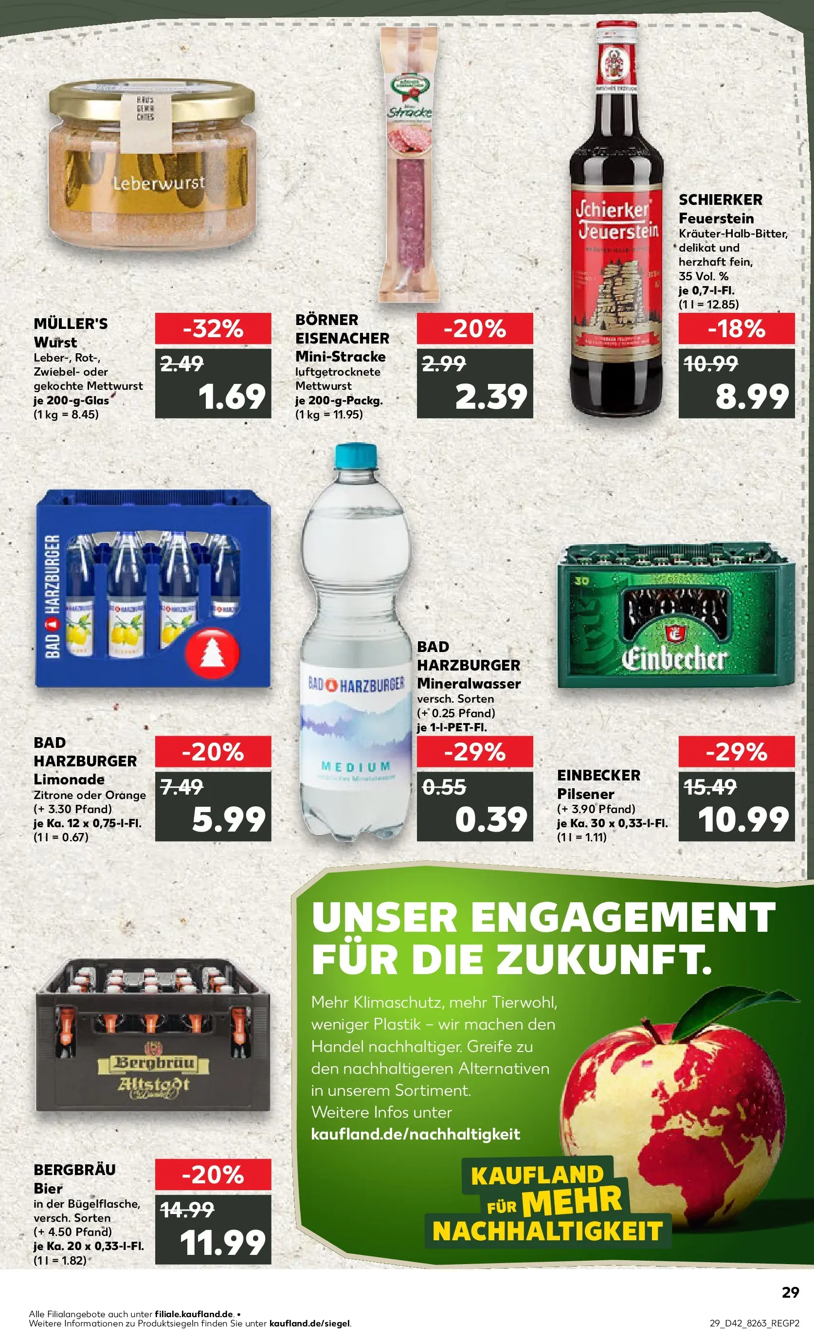 Prospekt Kaufland ab 15.10.2025 » Angebote Online zum Blättern | Seite: 29 | Produkte: Bier, Bad, Limonade, Salami