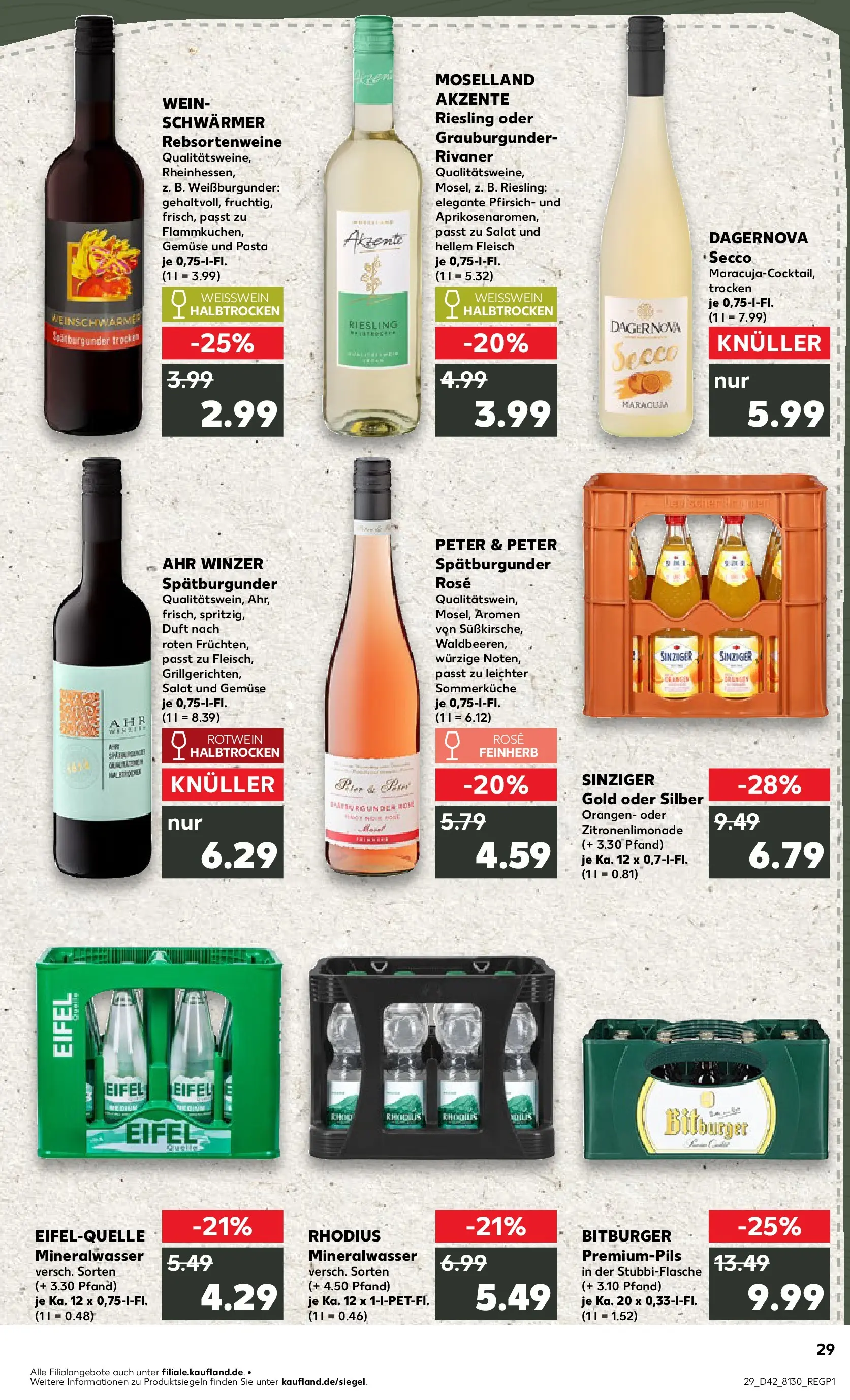 Prospekt Kaufland ab 15.10.2025 » Angebote und Werbung Online | Seite: 29 | Produkte: Weißwein, Gemüse, Wein, Salat Prospekt Kaufland ab 15.10.2025 » Angebote Online zum Blättern | Seite: 29 | Produkte: Weißwein, Gemüse, Wein, Salat
