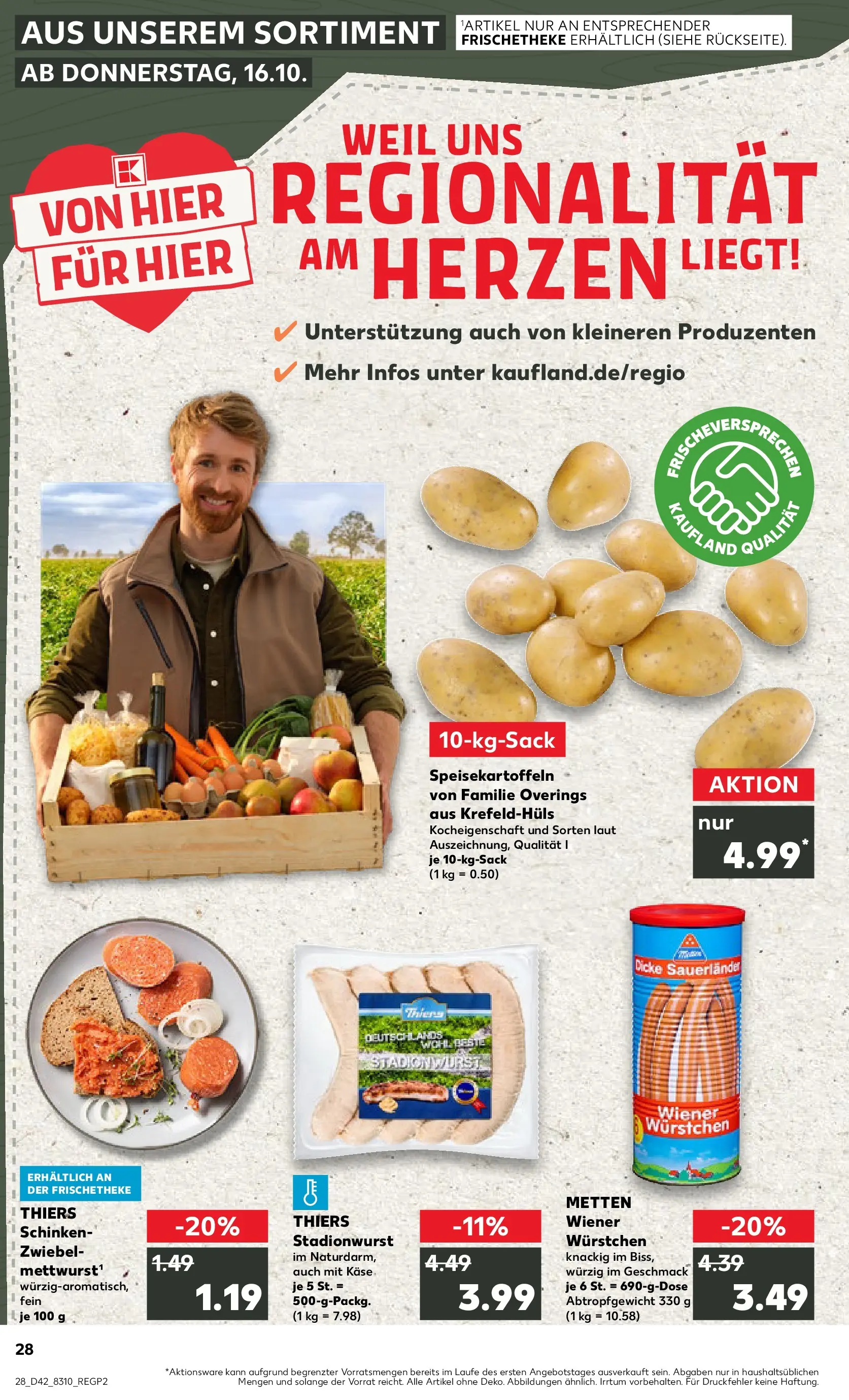 Prospekt Kaufland ab 15.10.2025 » Angebote Online zum Blättern | Seite: 28 | Produkte: Wiener wurstchen, Käse, Schinken