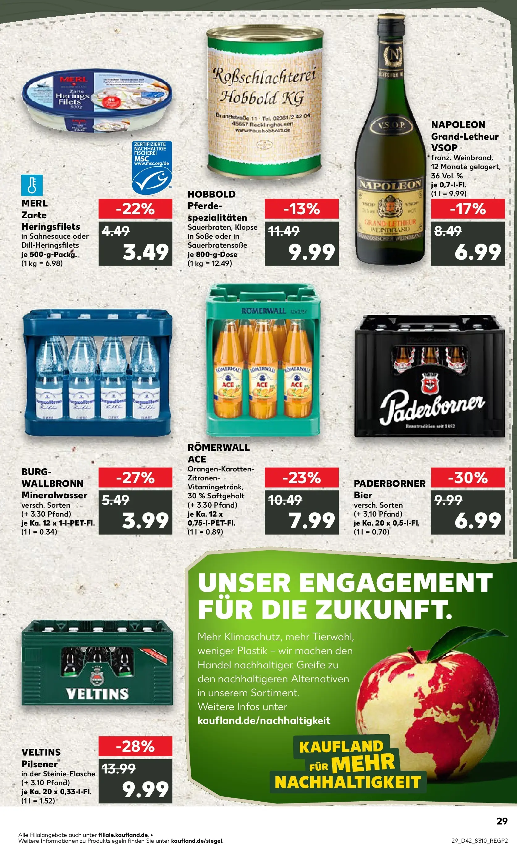 Prospekt Kaufland ab 15.10.2025 » Angebote Online zum Blättern | Seite: 29 | Produkte: Bier, Mineralwasser, Soße, Zitronen