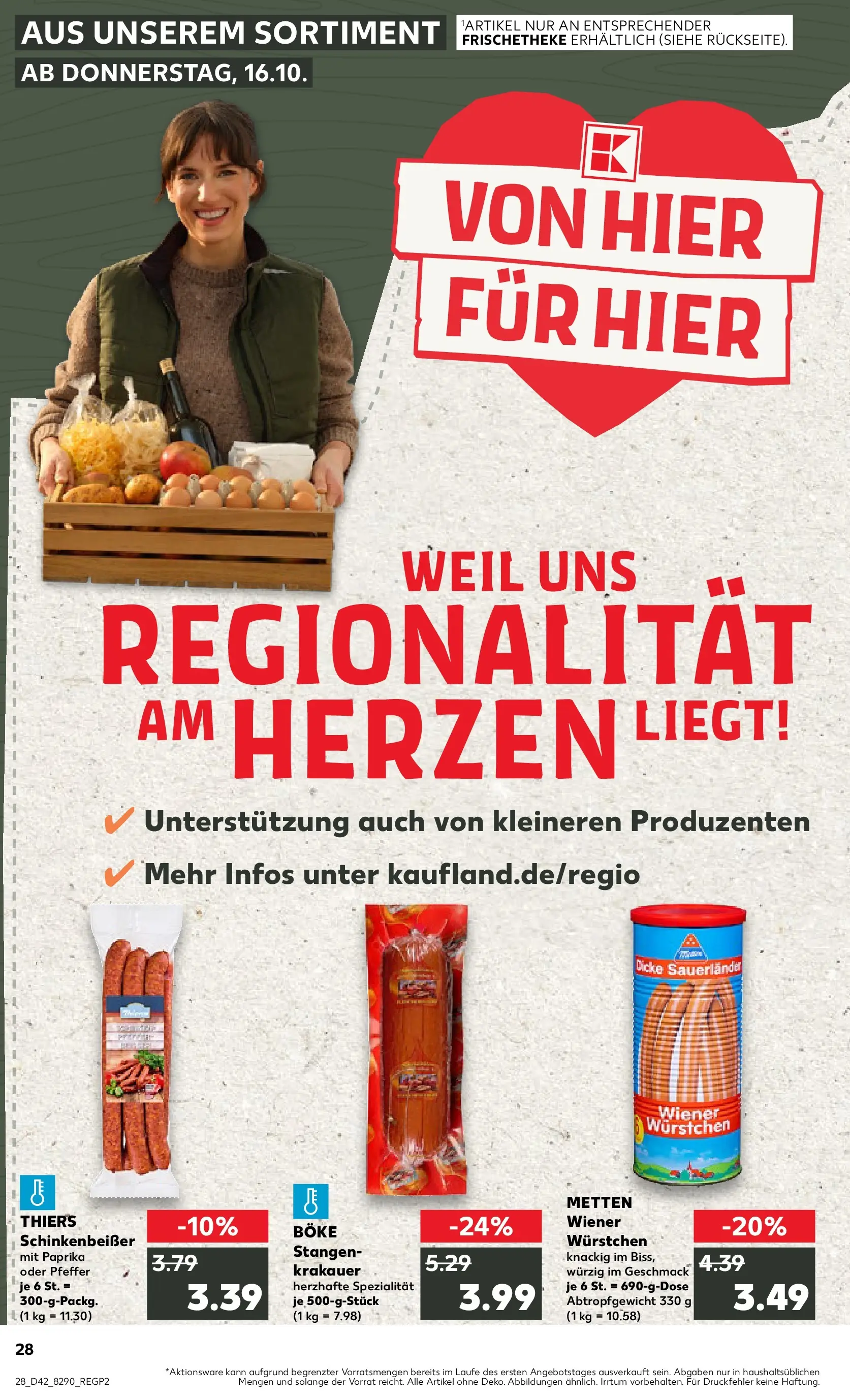 Prospekt Kaufland ab 15.10.2025 » Angebote und Werbung Online | Seite: 28 | Produkte: Wiener wurstchen, Paprika, Pfeffer Prospekt Kaufland ab 15.10.2025 » Angebote Online zum Blättern | Seite: 28 | Produkte: Wiener wurstchen, Paprika, Pfeffer