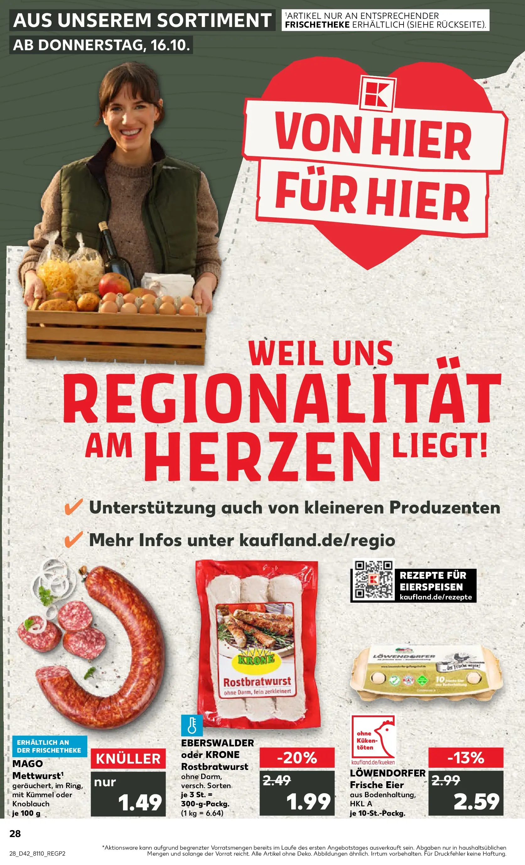 Prospekt Kaufland ab 15.10.2025 » Angebote und Werbung Online | Seite: 28 | Produkte: Eier, Knoblauch Prospekt Kaufland ab 15.10.2025 » Angebote Online zum Blättern | Seite: 28 | Produkte: Eier, Knoblauch