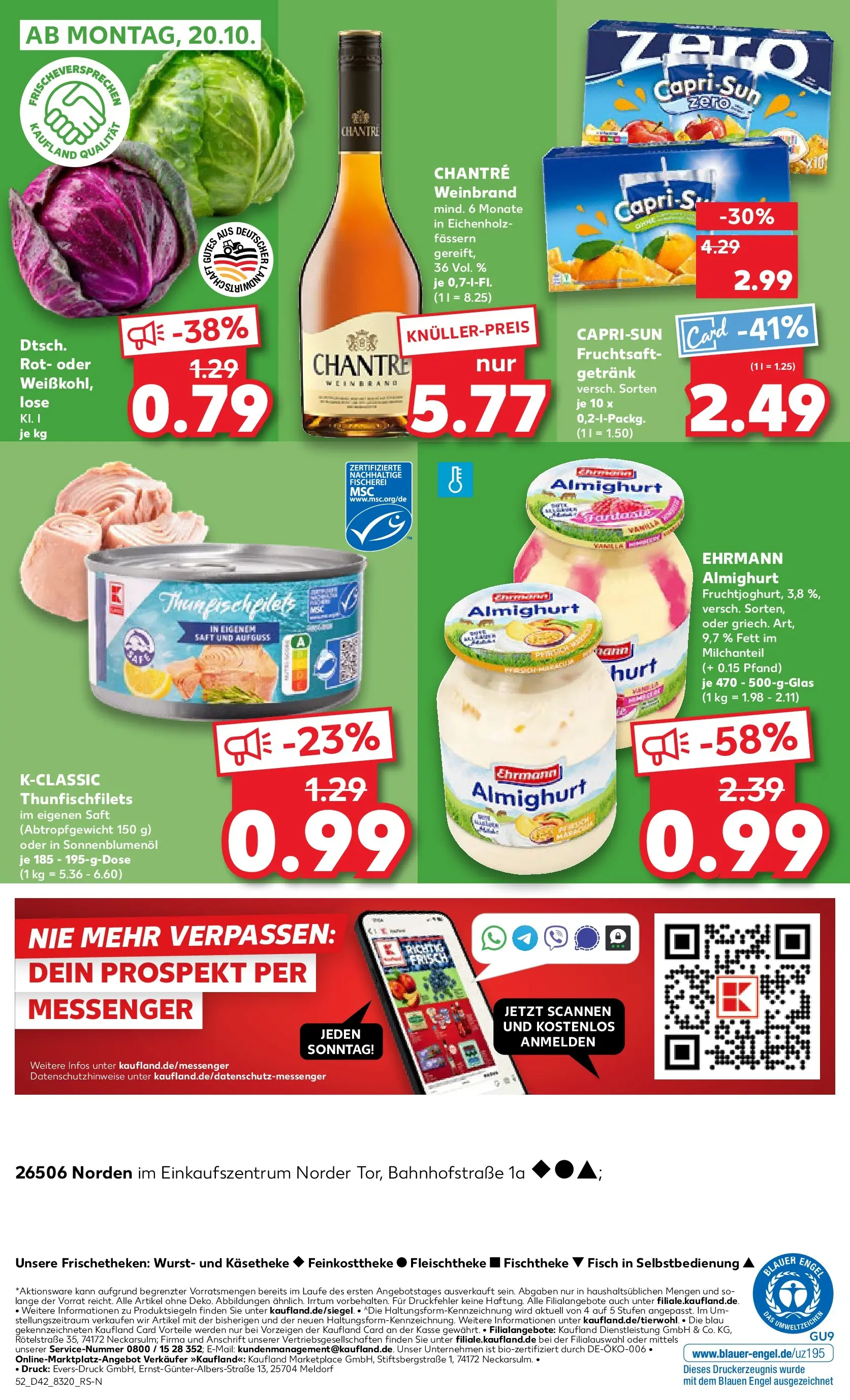 Prospekt Kaufland ab 15.10.2025 » Angebote Online zum Blättern | Seite: 52 | Produkte: Sonnenblumenol, Wurst, Saft, Fruchtsaft