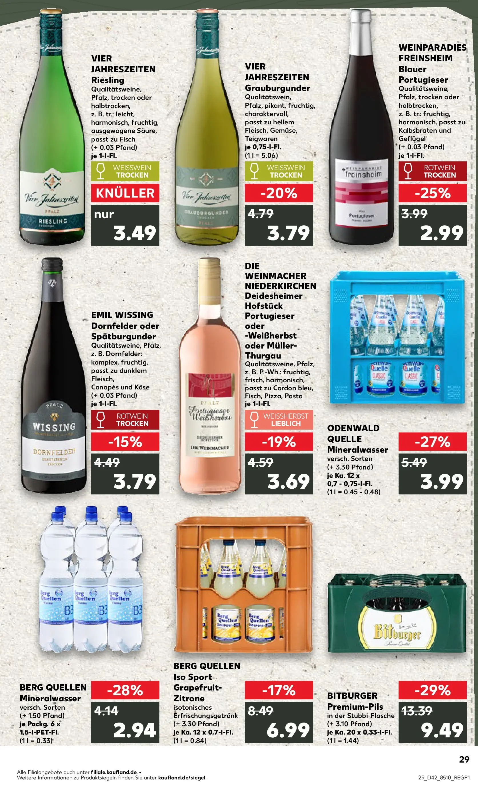 Prospekt Kaufland ab 15.10.2025 » Angebote und Werbung Online | Seite: 29 | Produkte: Rotwein, Fisch, Grapefruit, Zitrone Prospekt Kaufland ab 15.10.2025 » Angebote Online zum Blättern | Seite: 29 | Produkte: Rotwein, Fisch, Grapefruit, Zitrone