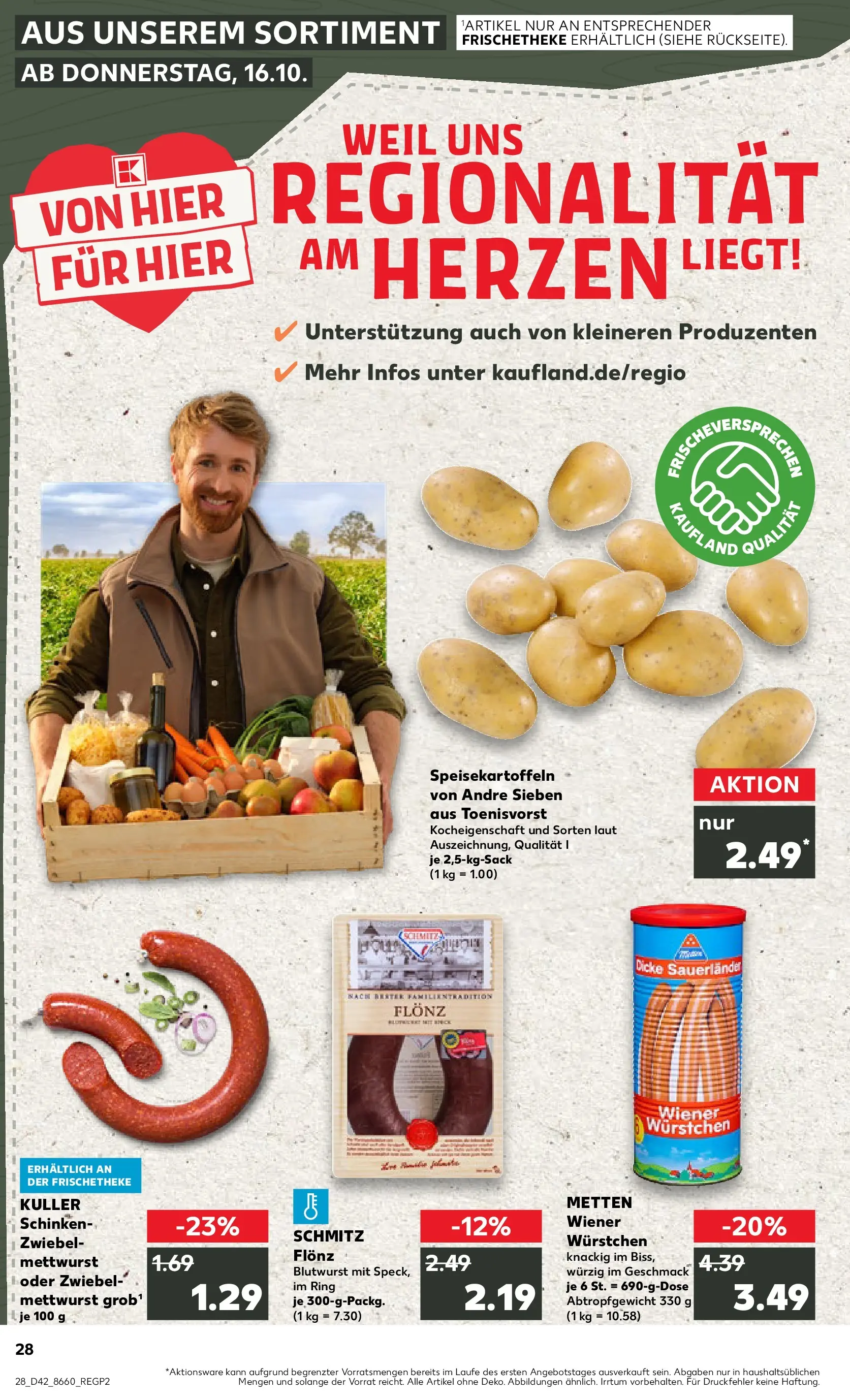 Prospekt Kaufland ab 15.10.2025 » Angebote und Werbung Online | Seite: 28 | Produkte: Wiener wurstchen, Schinken Prospekt Kaufland ab 15.10.2025 » Angebote Online zum Blättern | Seite: 28 | Produkte: Wiener wurstchen, Schinken