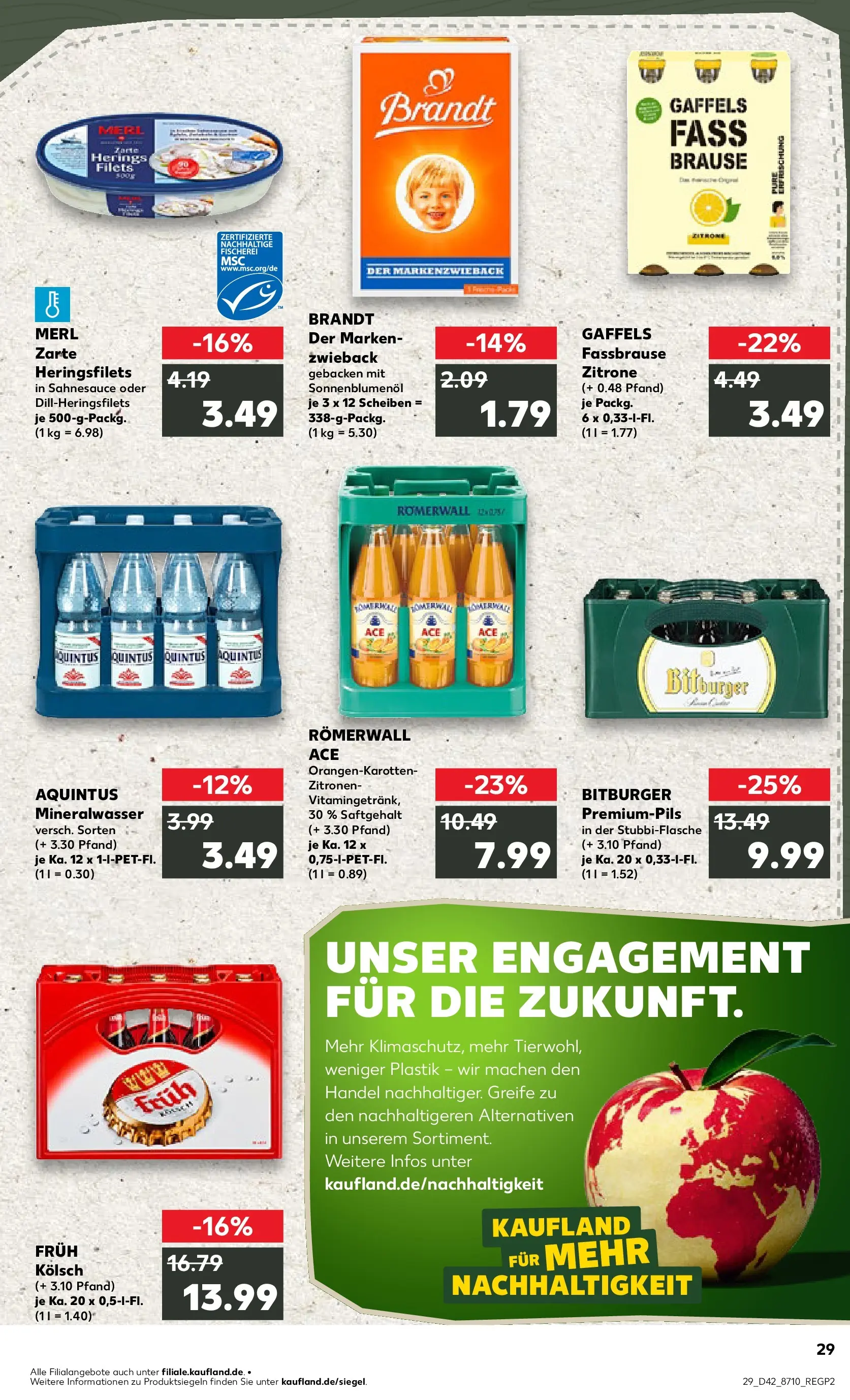 Prospekt Kaufland ab 15.10.2025 » Angebote und Werbung Online | Seite: 29 | Produkte: Sonnenblumenol, Mineralwasser, Zitrone, Fassbrause Prospekt Kaufland ab 15.10.2025 » Angebote Online zum Blättern | Seite: 29 | Produkte: Sonnenblumenol, Mineralwasser, Zitrone, Fassbrause