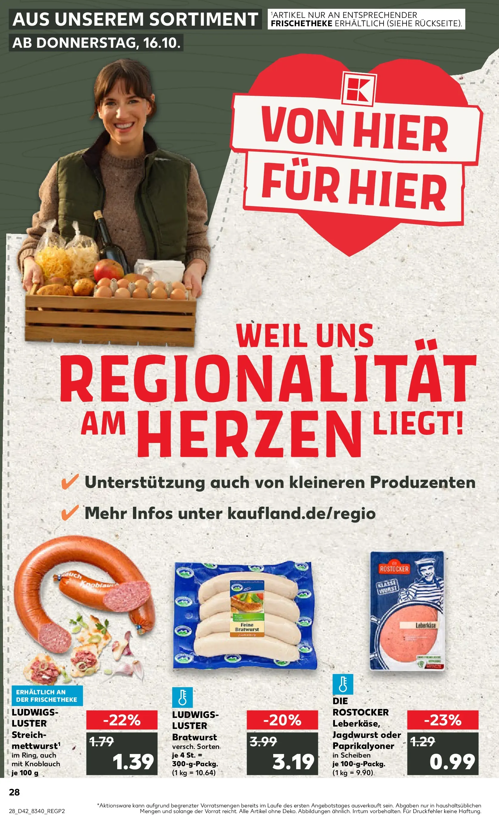 Prospekt Kaufland ab 15.10.2025 » Angebote und Werbung Online | Seite: 28 | Produkte: Bratwurst, Knoblauch, Leberkase Prospekt Kaufland ab 15.10.2025 » Angebote Online zum Blättern | Seite: 28 | Produkte: Bratwurst, Knoblauch, Leberkase