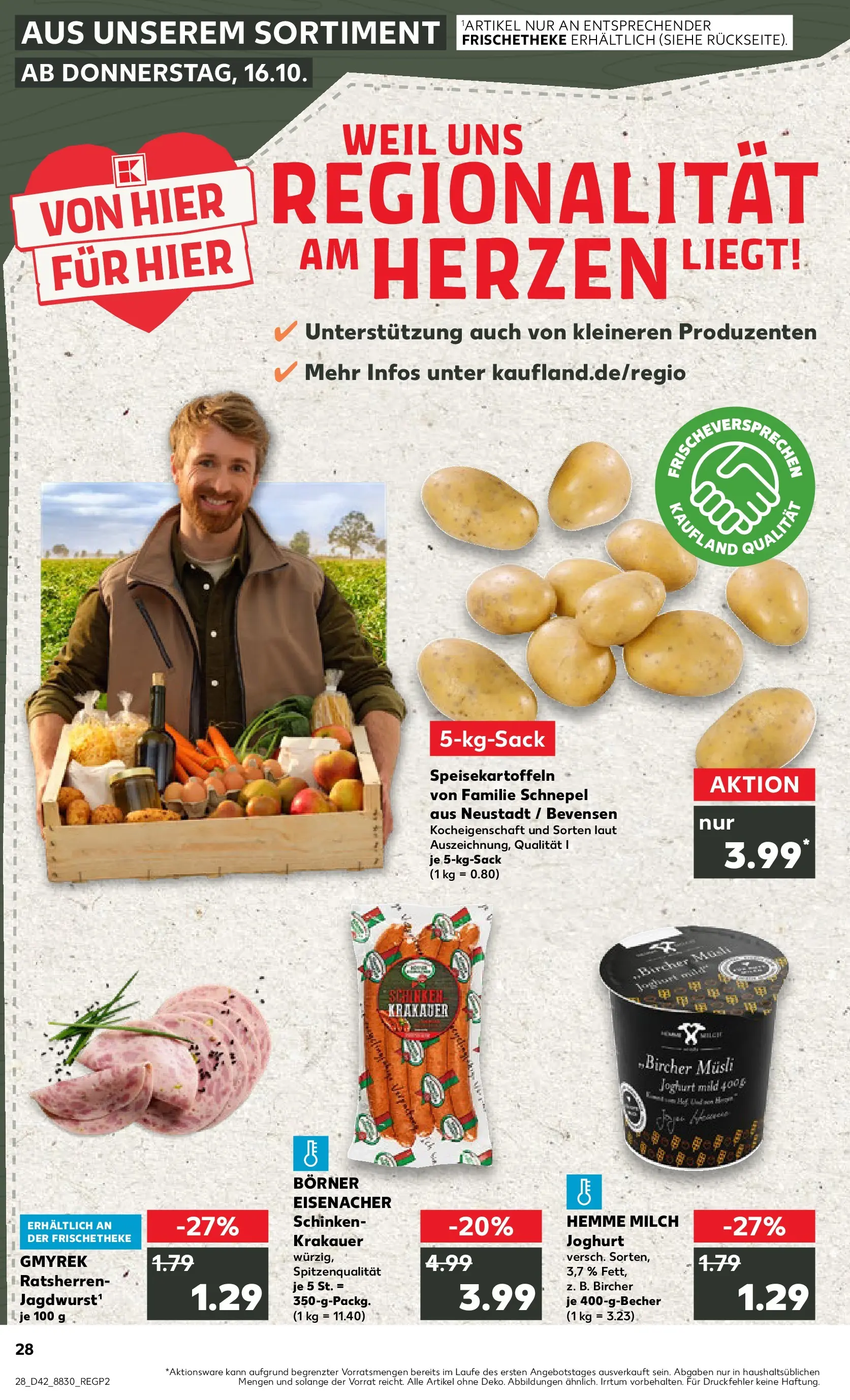Prospekt Kaufland ab 15.10.2025 » Angebote Online zum Blättern | Seite: 28 | Produkte: Musli, Milch, Joghurt, Schinken